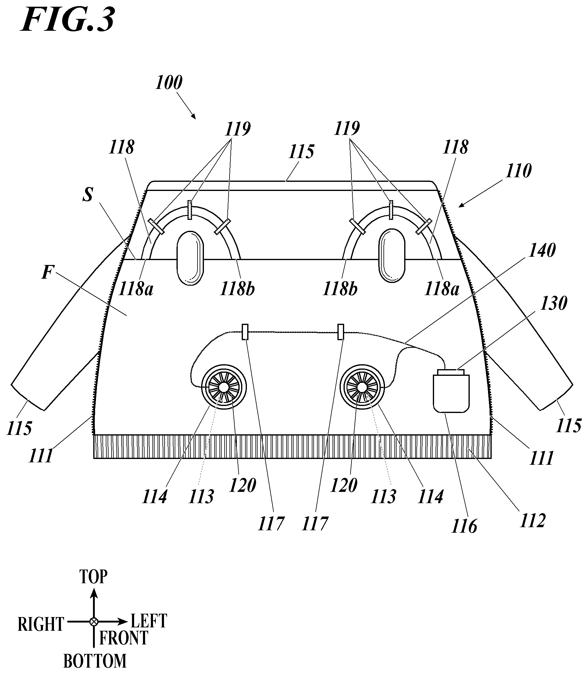 Patent US12302958 Figure 3 – Body of air-conditioning garment and air- conditioning garment