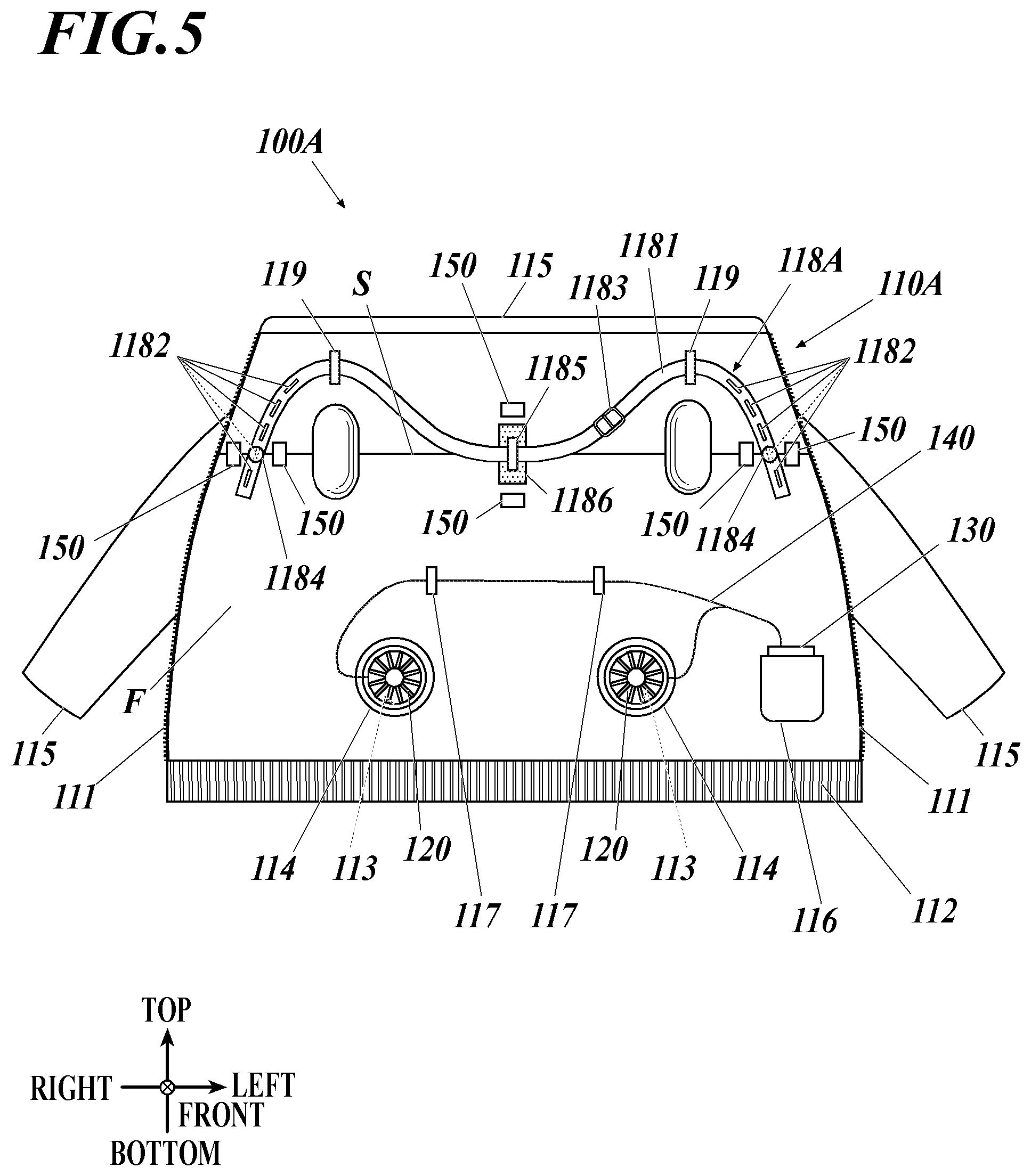Patent US12302958 Figure 5 – Body of air-conditioning garment and air- conditioning garment
