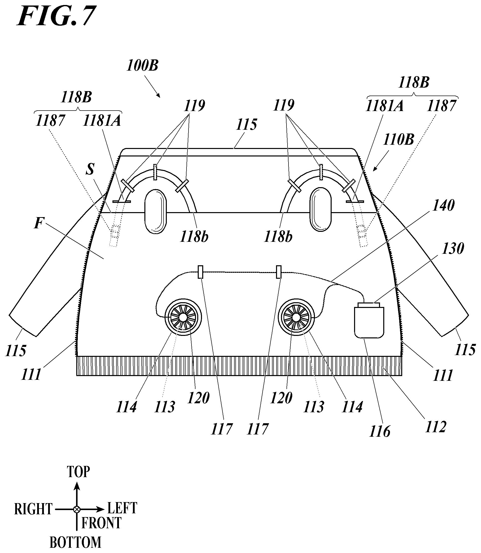 Patent US12302958 Figure 7 – Body of air-conditioning garment and air- conditioning garment