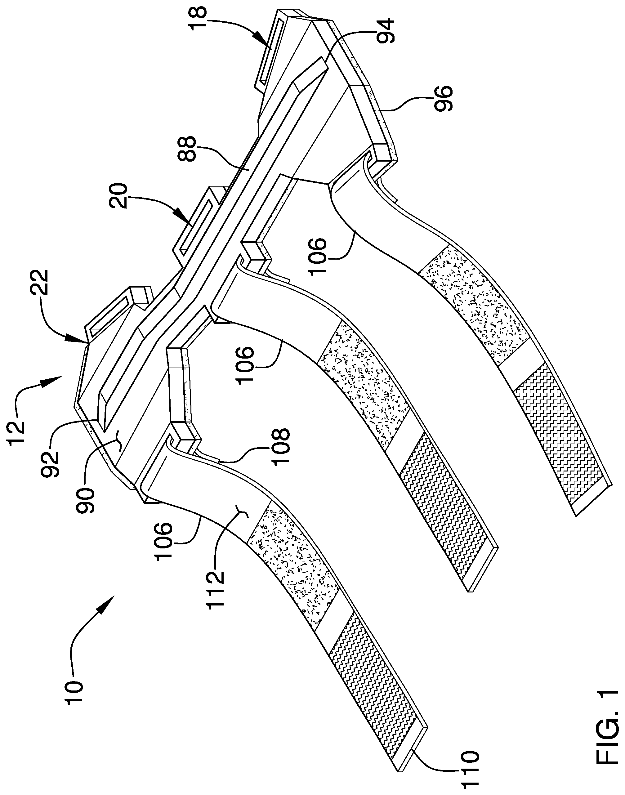 Patent US12302961 Figure 1 – Bowling wrist brace device