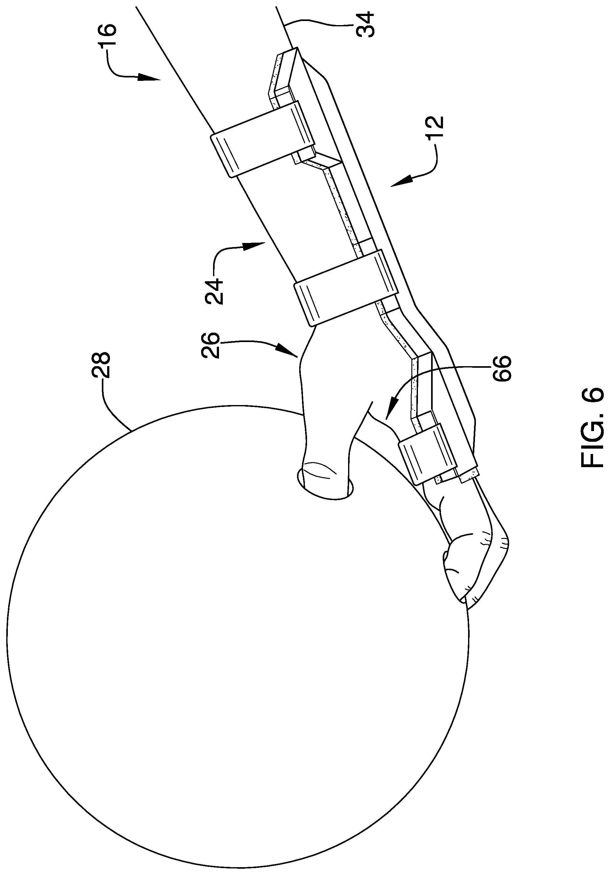 Patent US12302961 Figure 6 – Bowling wrist brace device