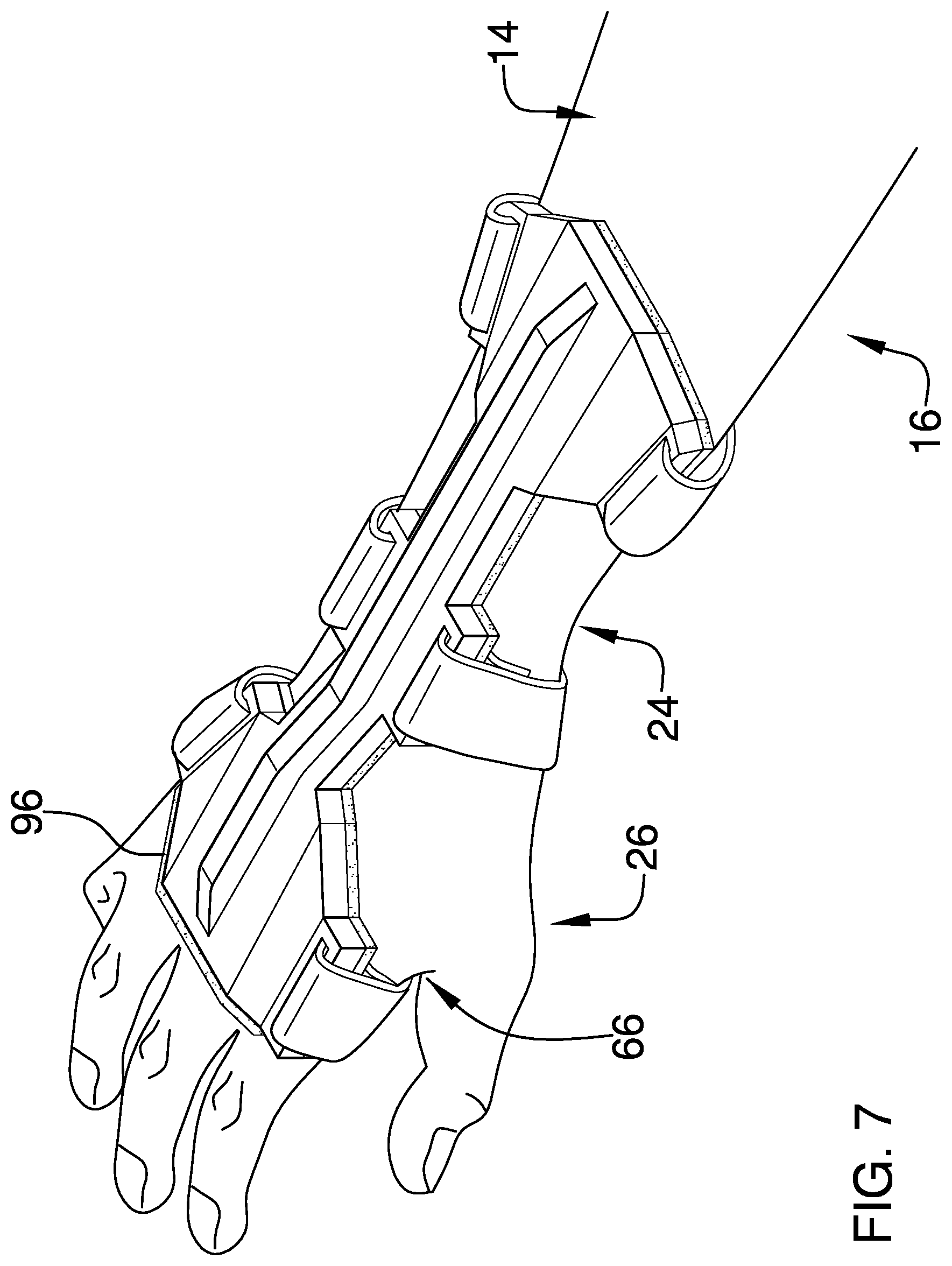 Patent US12302961 Figure 7 – Bowling wrist brace device