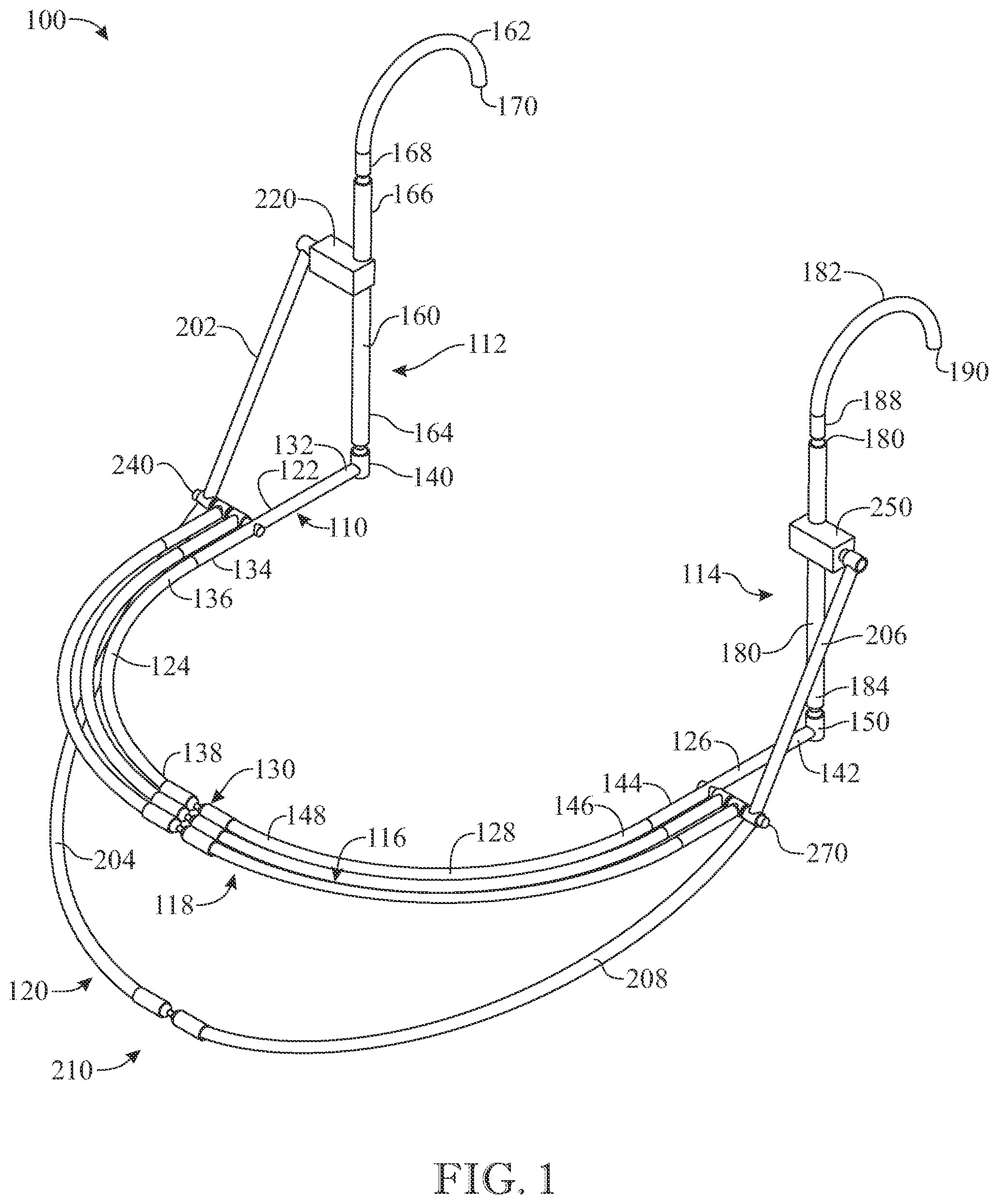 Patent US12302963 Figure 1 – Cage-like face mask