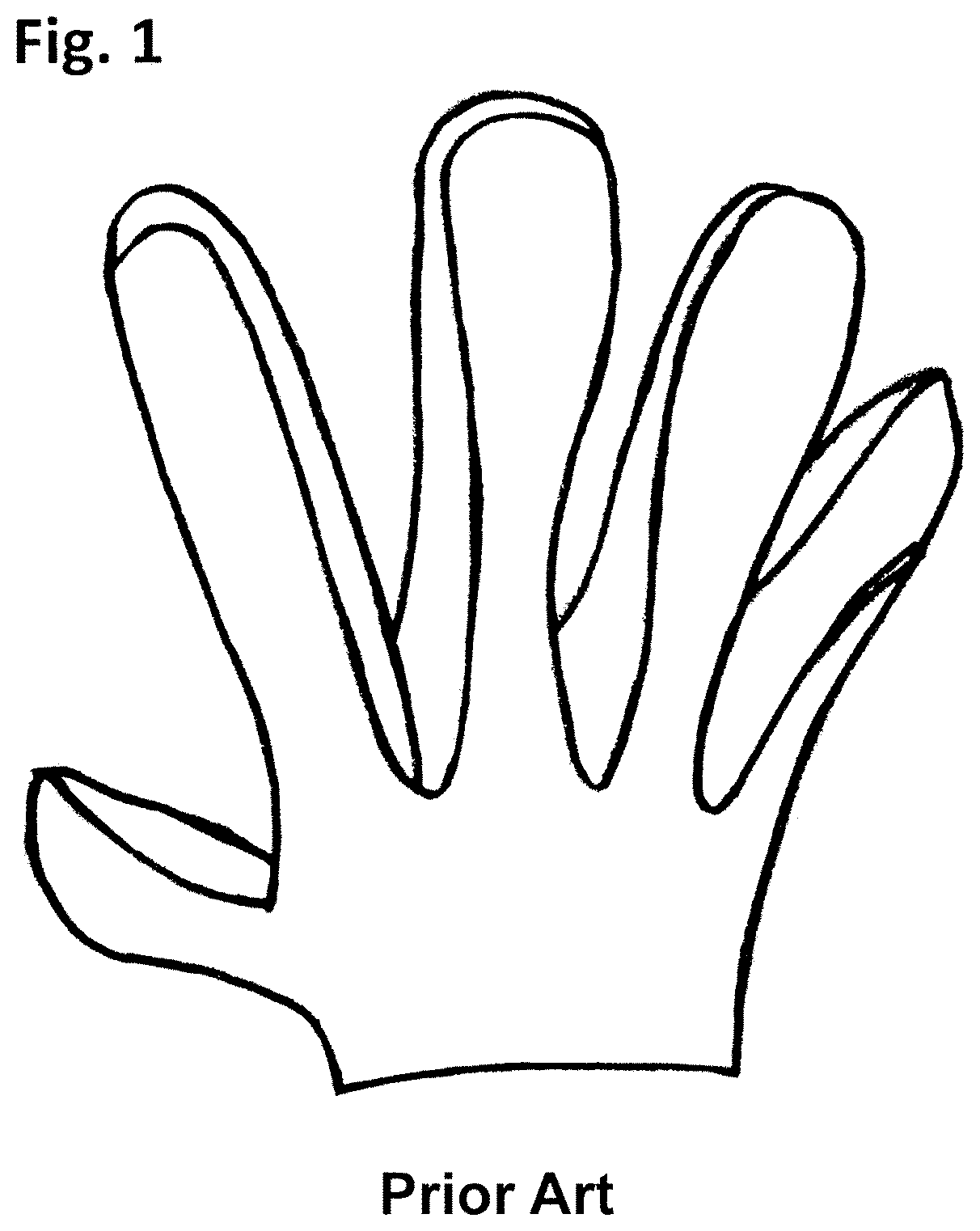 Patent US12302965 — Method for manufacturing a water vapor permeable or breathable three-dimensional glove or glove lining — Figure 1