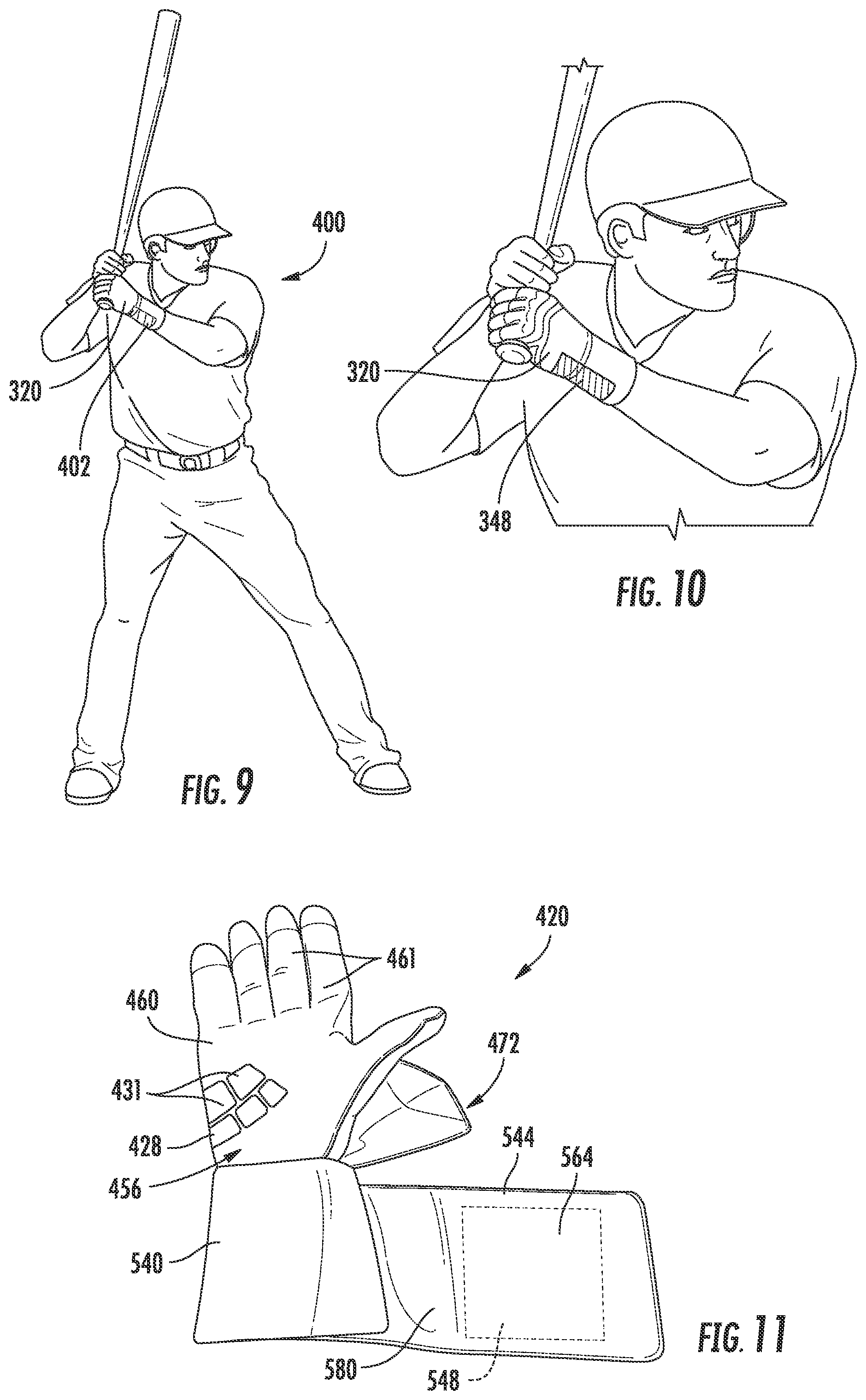 Patent US12302966 Figure 4 – Sports glove