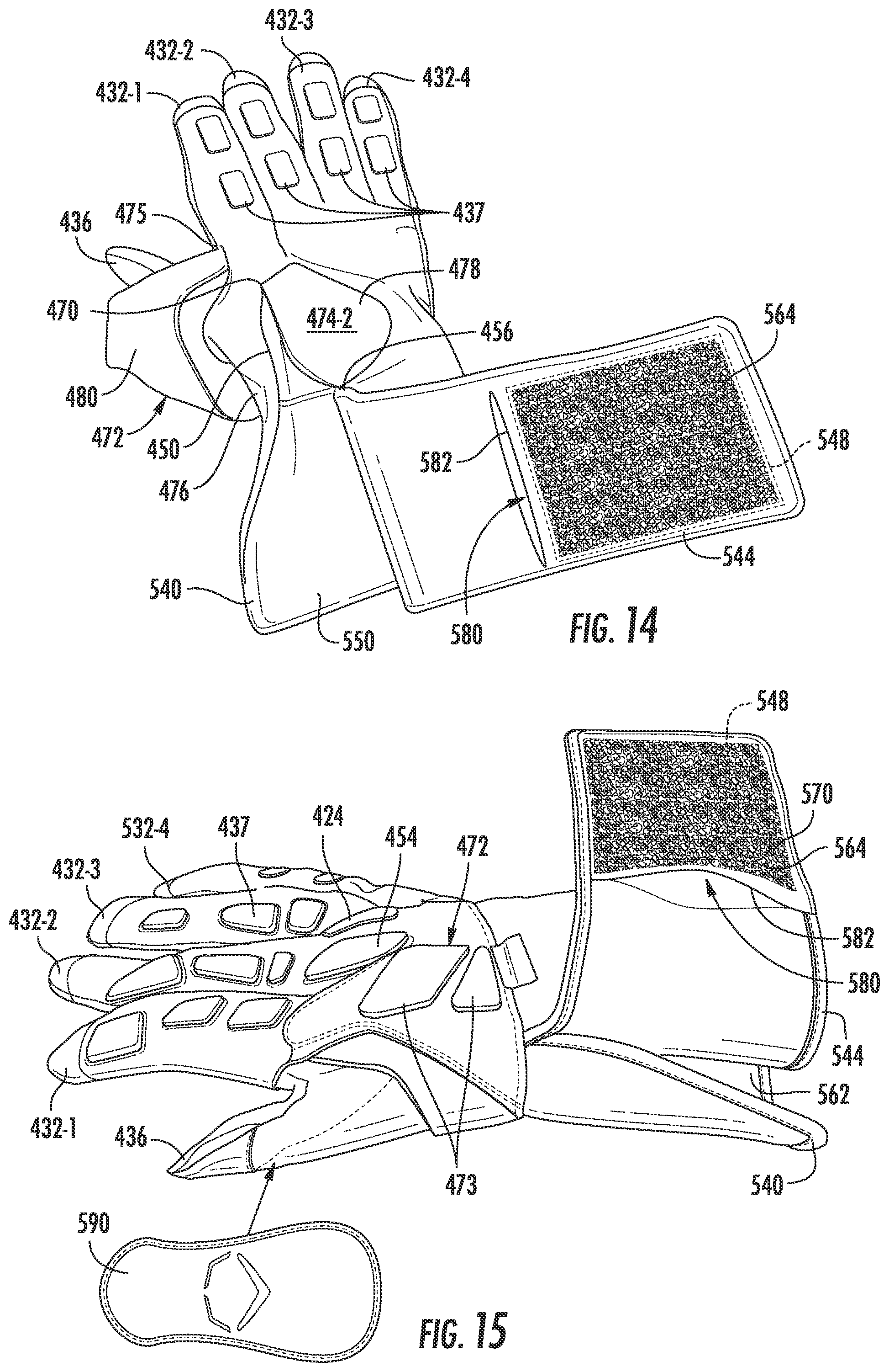 Patent US12302966 Figure 6 – Sports glove