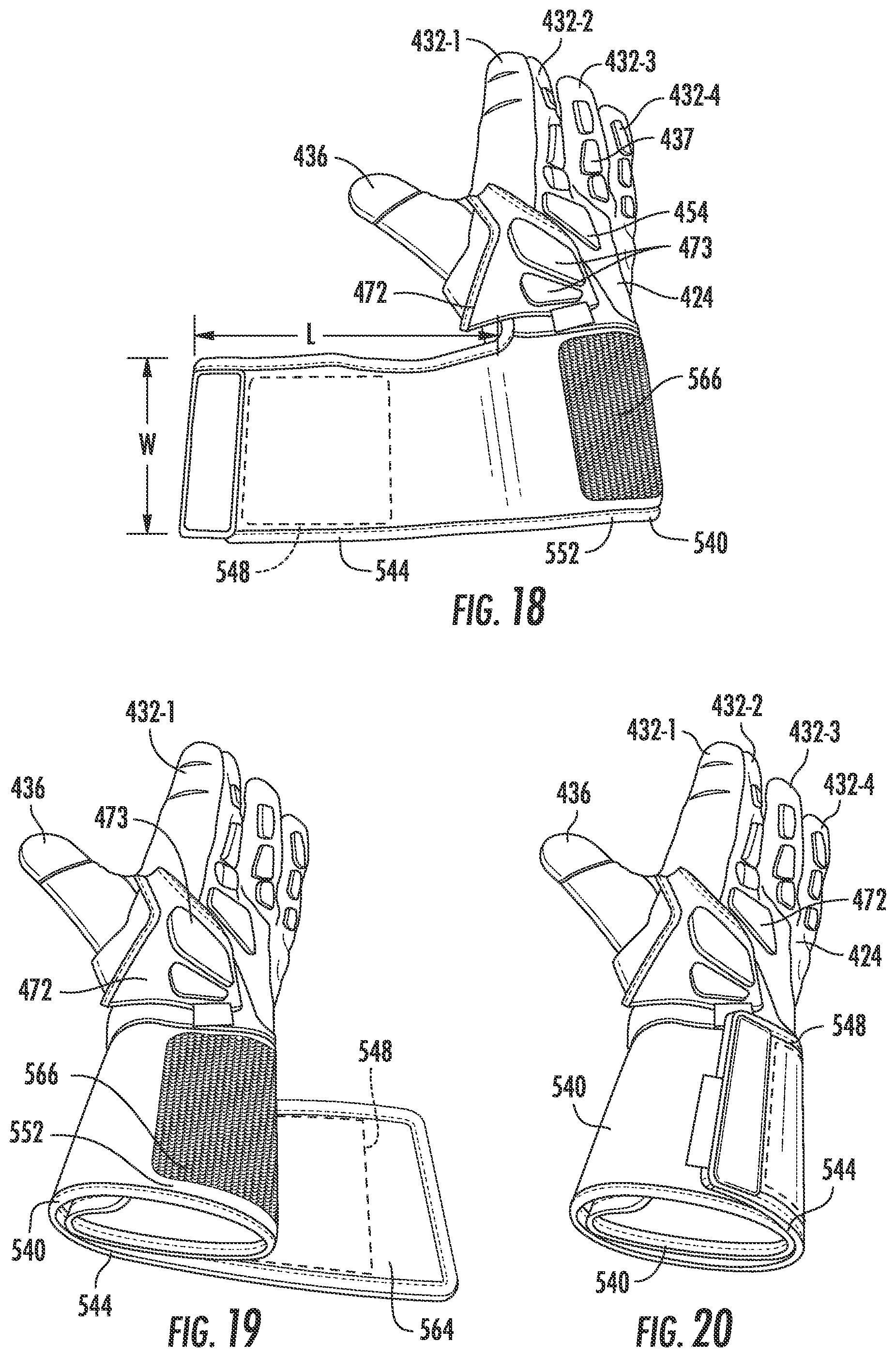 Patent US12302966 Figure 8 – Sports glove