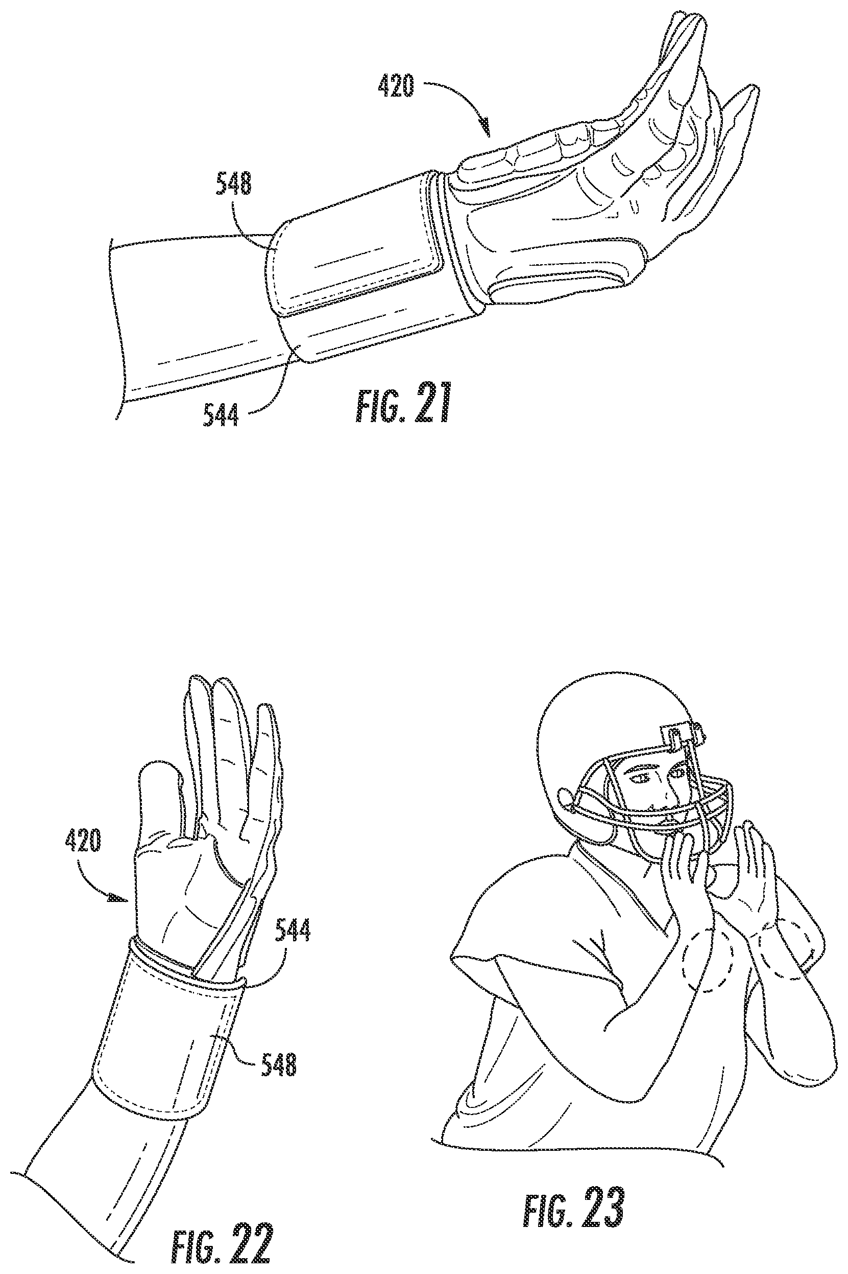 Patent US12302966 Figure 9 – Sports glove