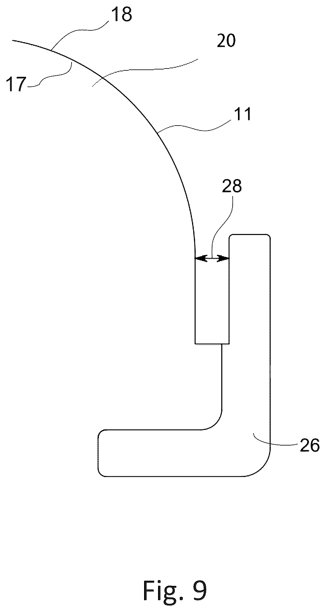 Patent US12302974 Figure 9 – Bumper cover for sports helmet