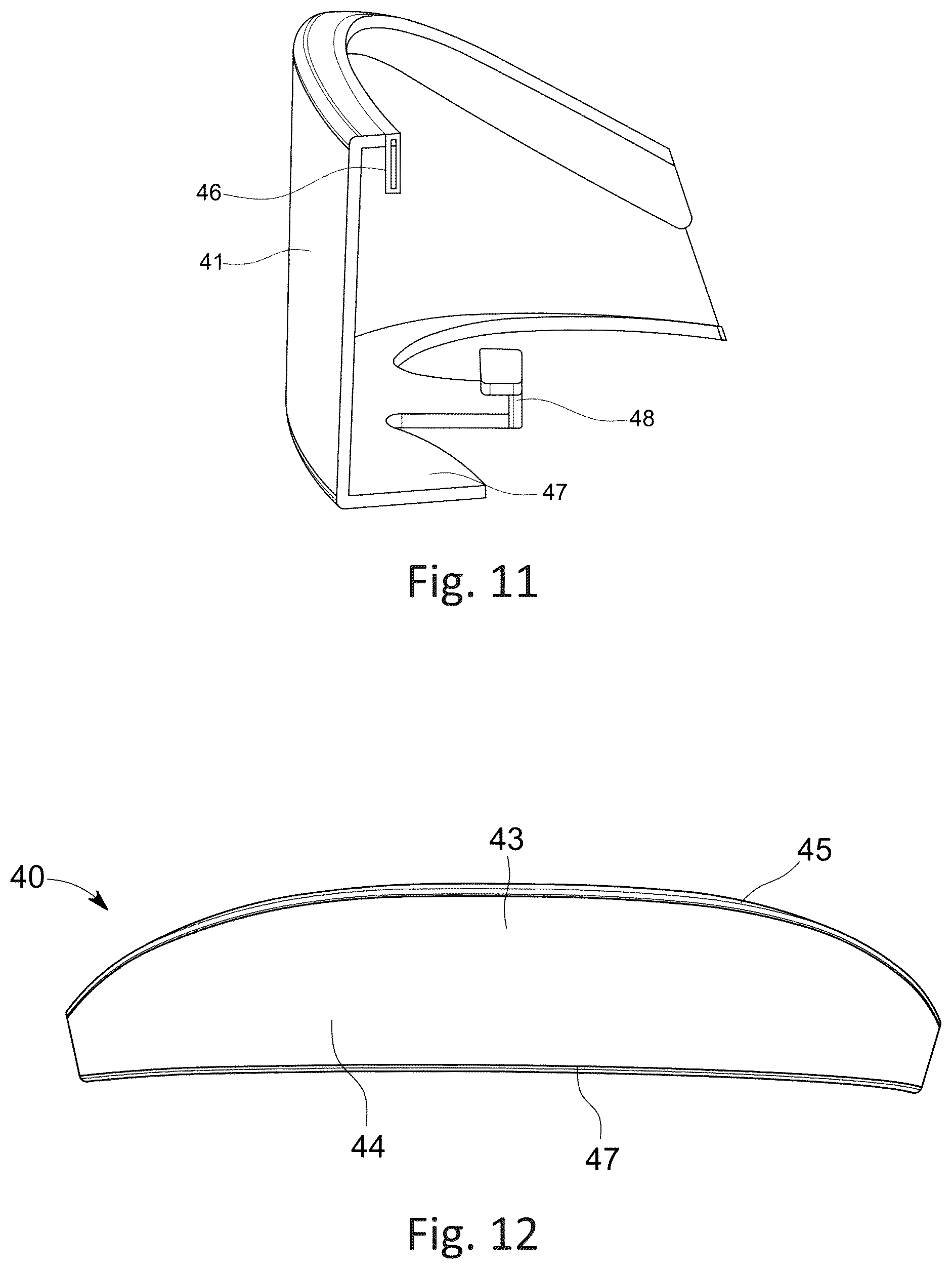 Patent US12302974 Figure 11 – Bumper cover for sports helmet