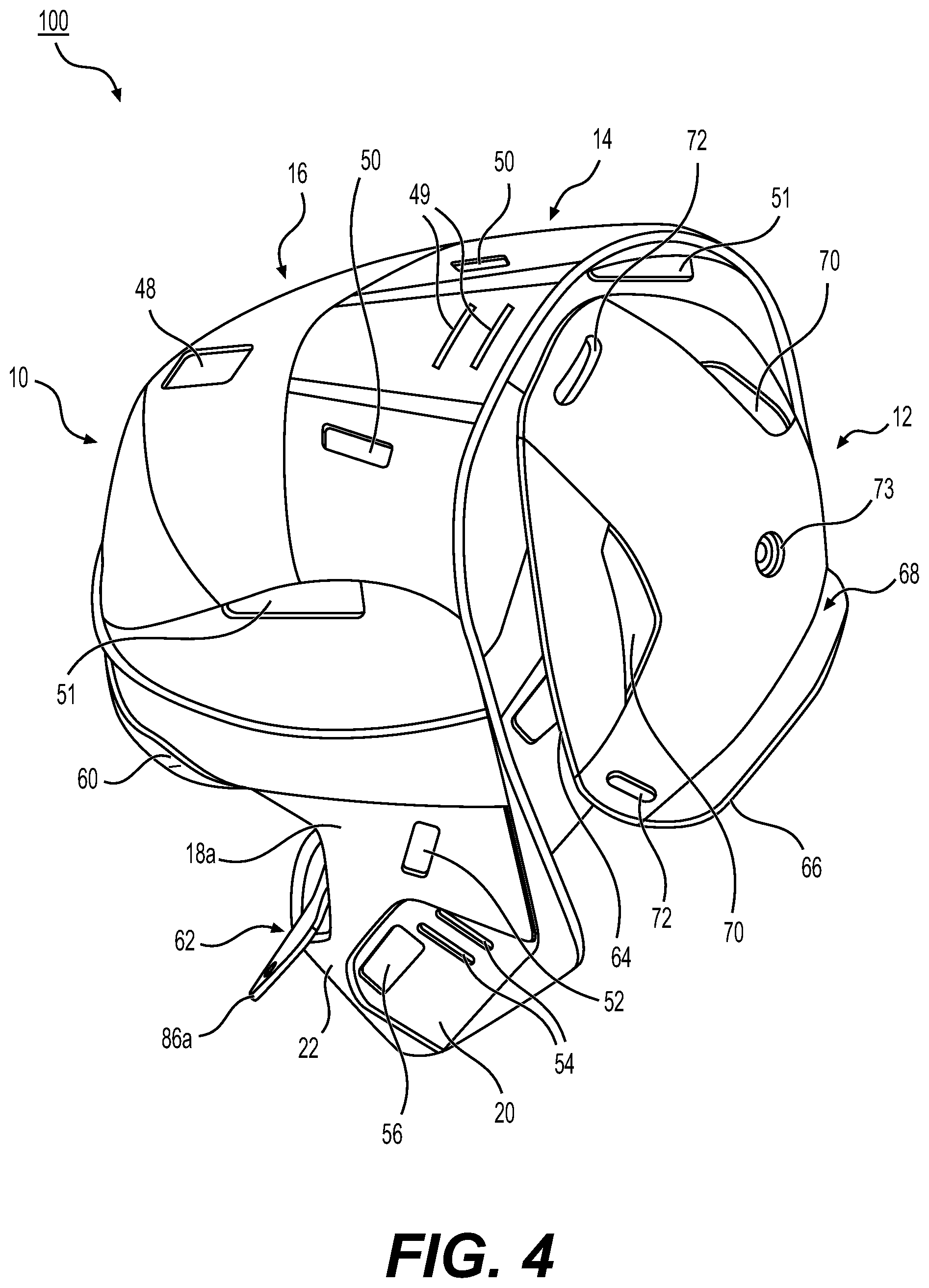 Patent US12302975 Figure 4 – Protective headgear