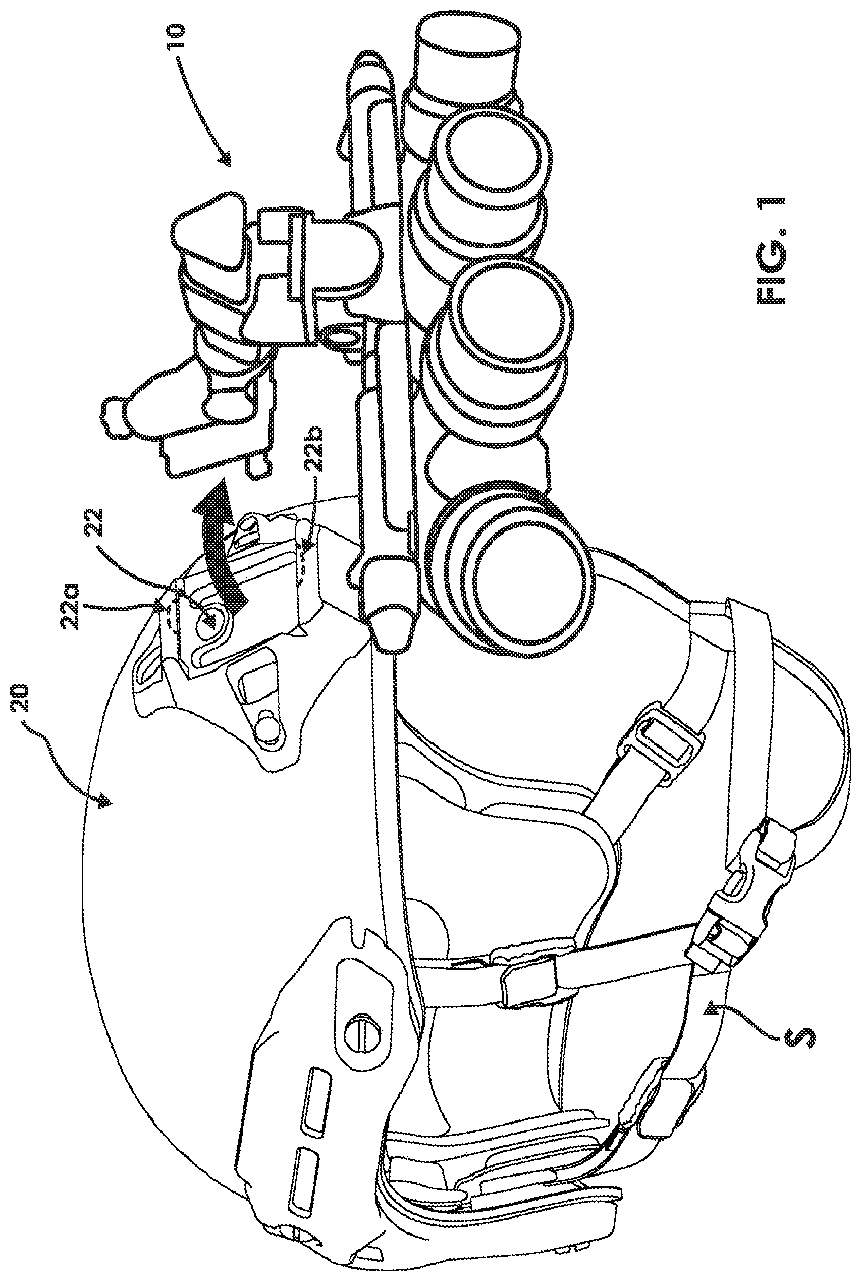 Patent US12302976 Figure 1 – Removable visor for a helmet