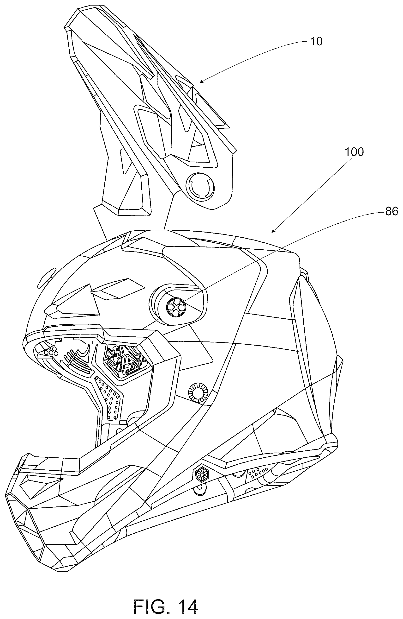 Patent US12302978 Figure 11 – Breakaway visor
