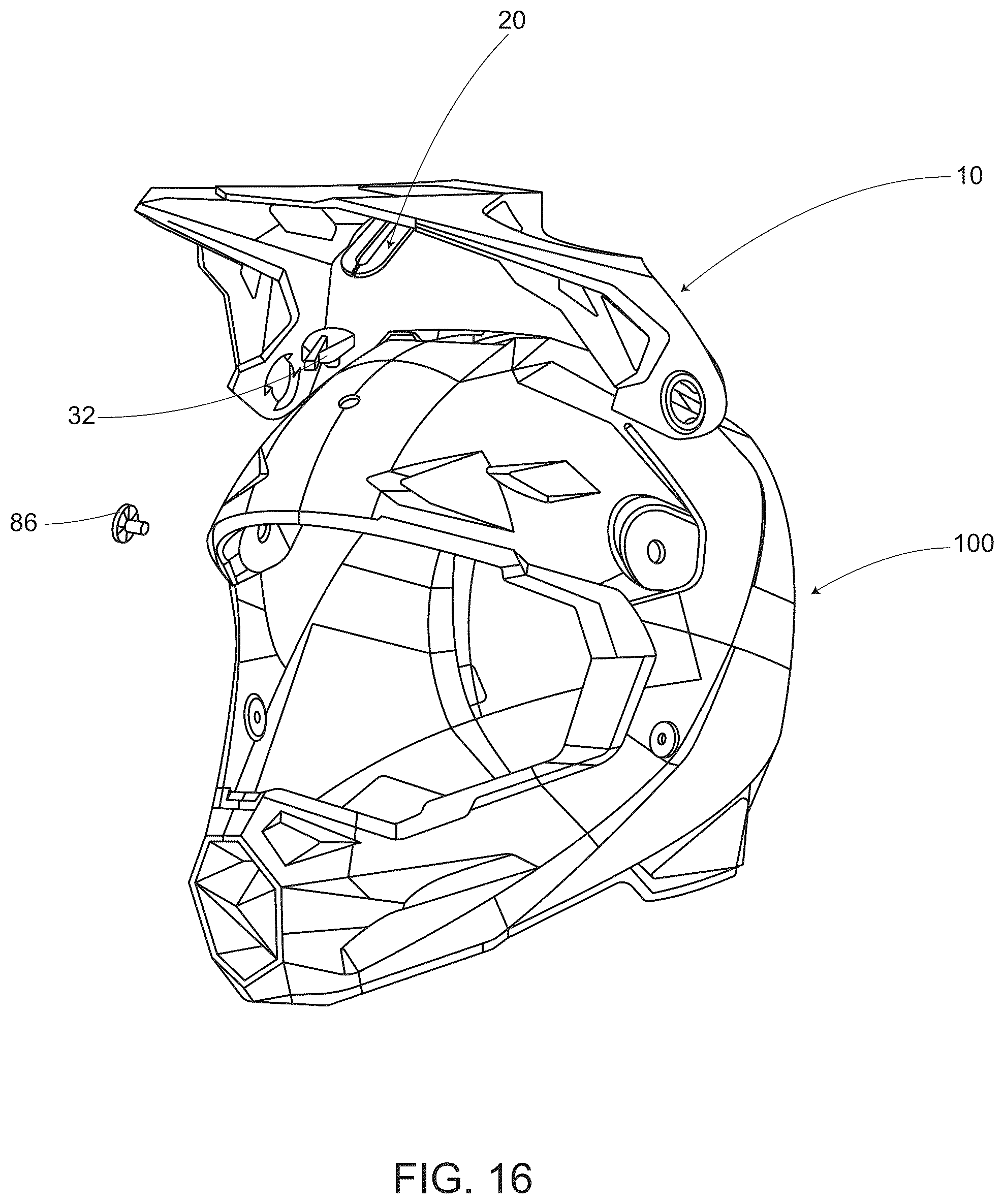 Patent US12302978 Figure 13 – Breakaway visor