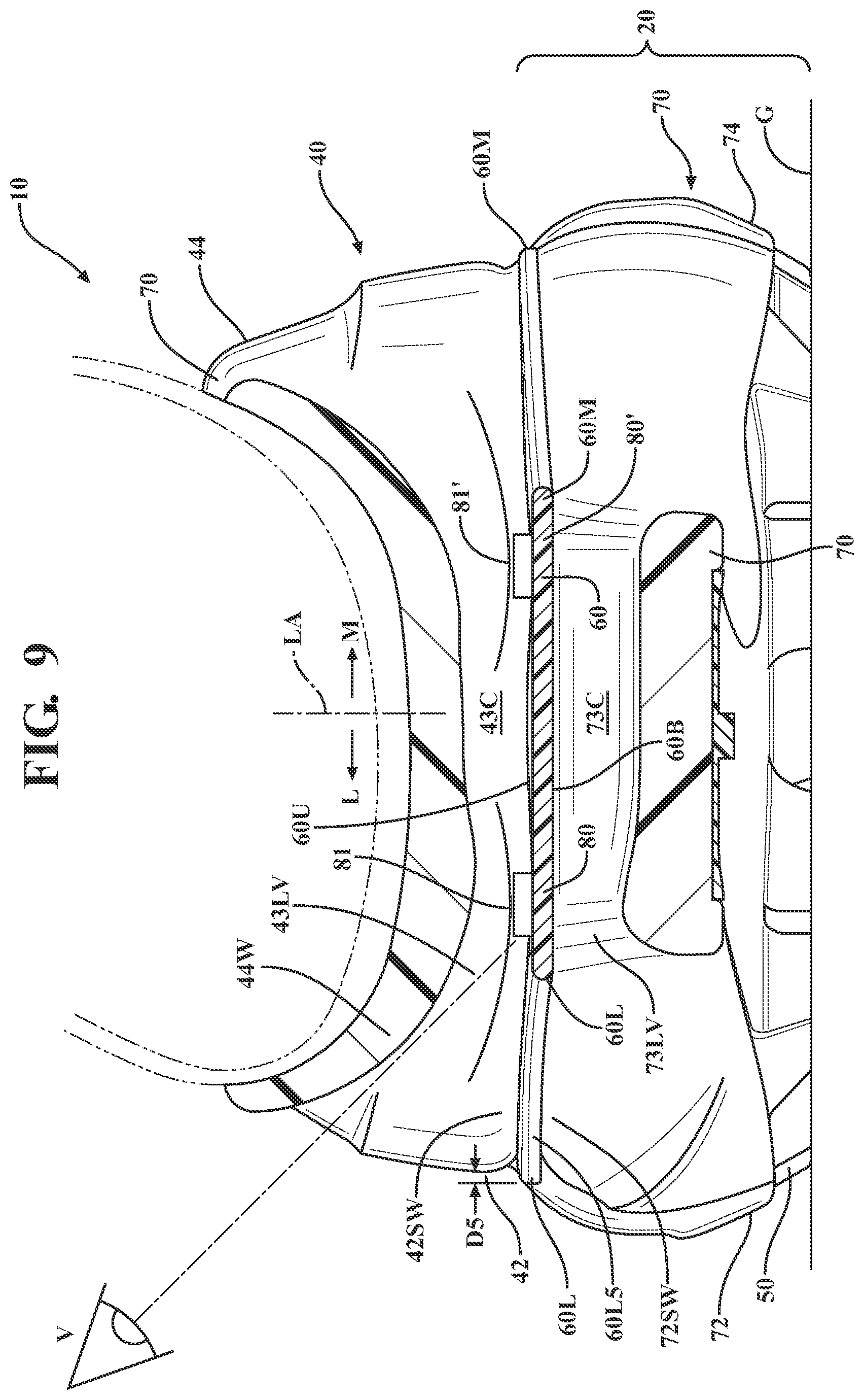 Patent US12302980 Figure 9 – Footwear sole and related method of use