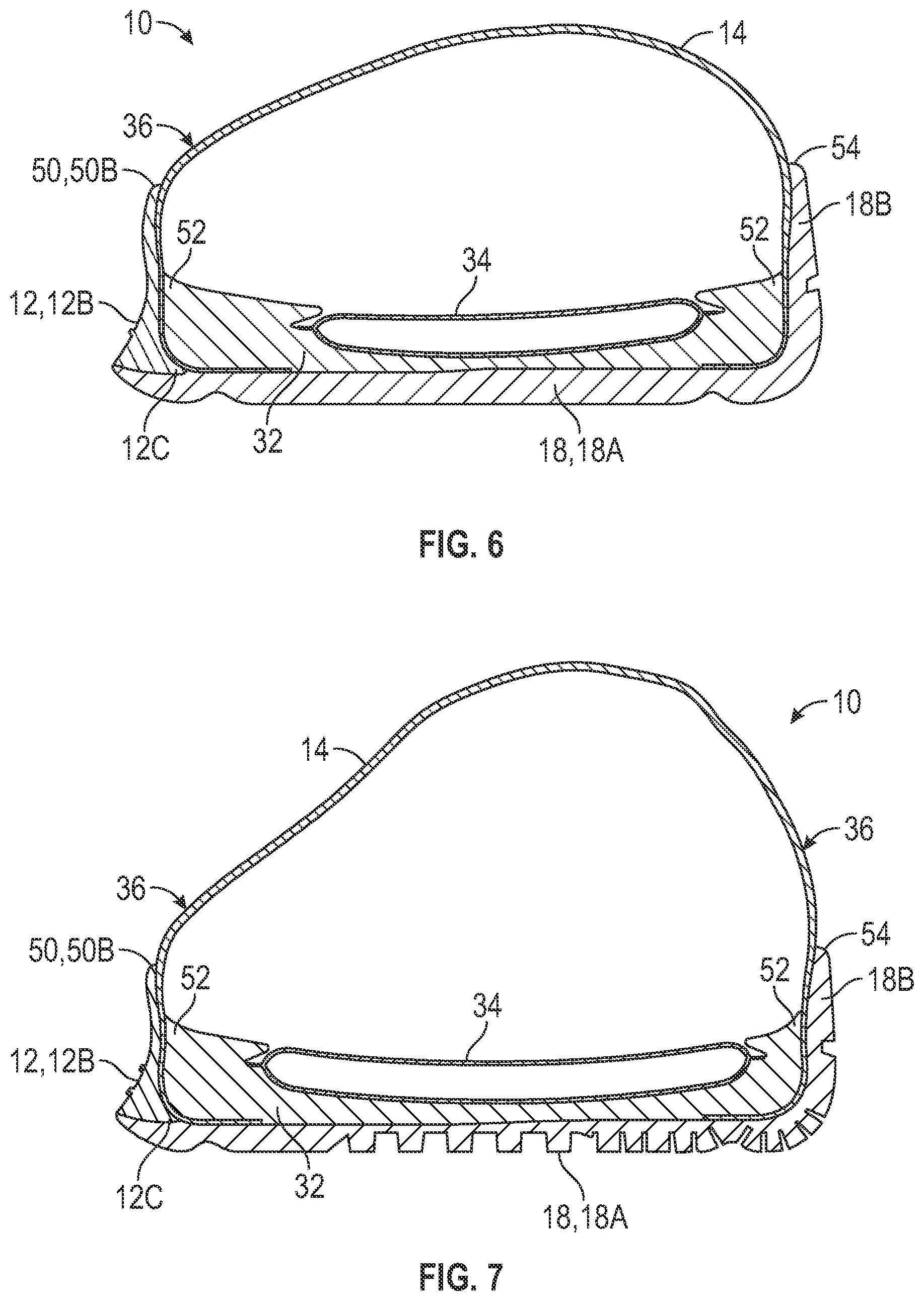 Patent US12302981 Figure 3 – Article of footwear having a rand