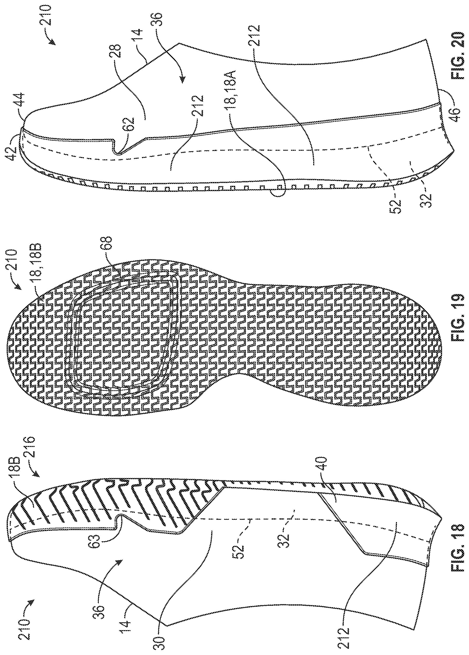 Patent US12302981 Figure 8 – Article of footwear having a rand