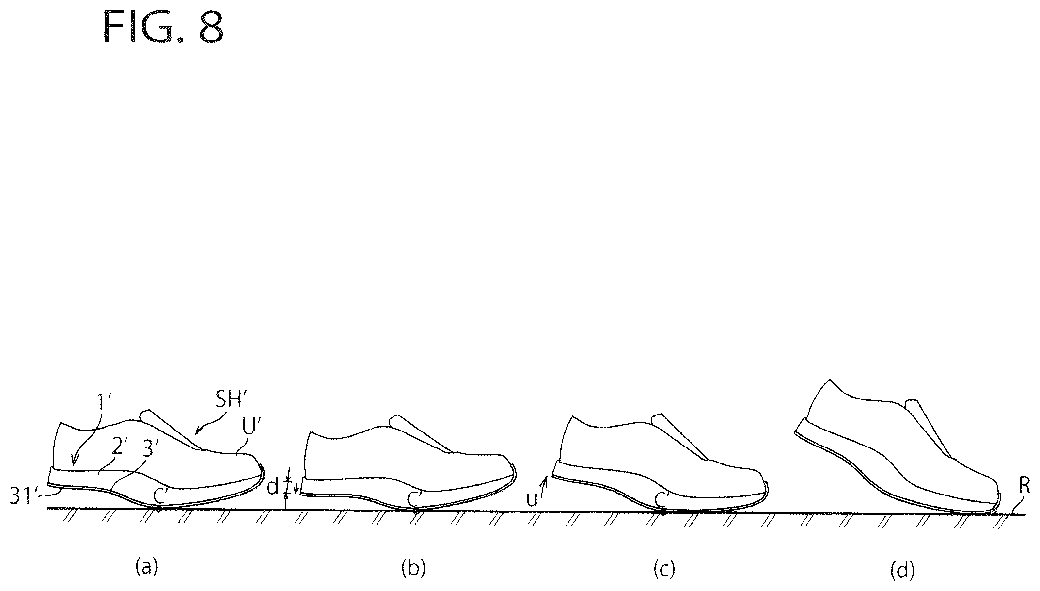 Patent US12302983 Figure 8 – Sole for a shoe