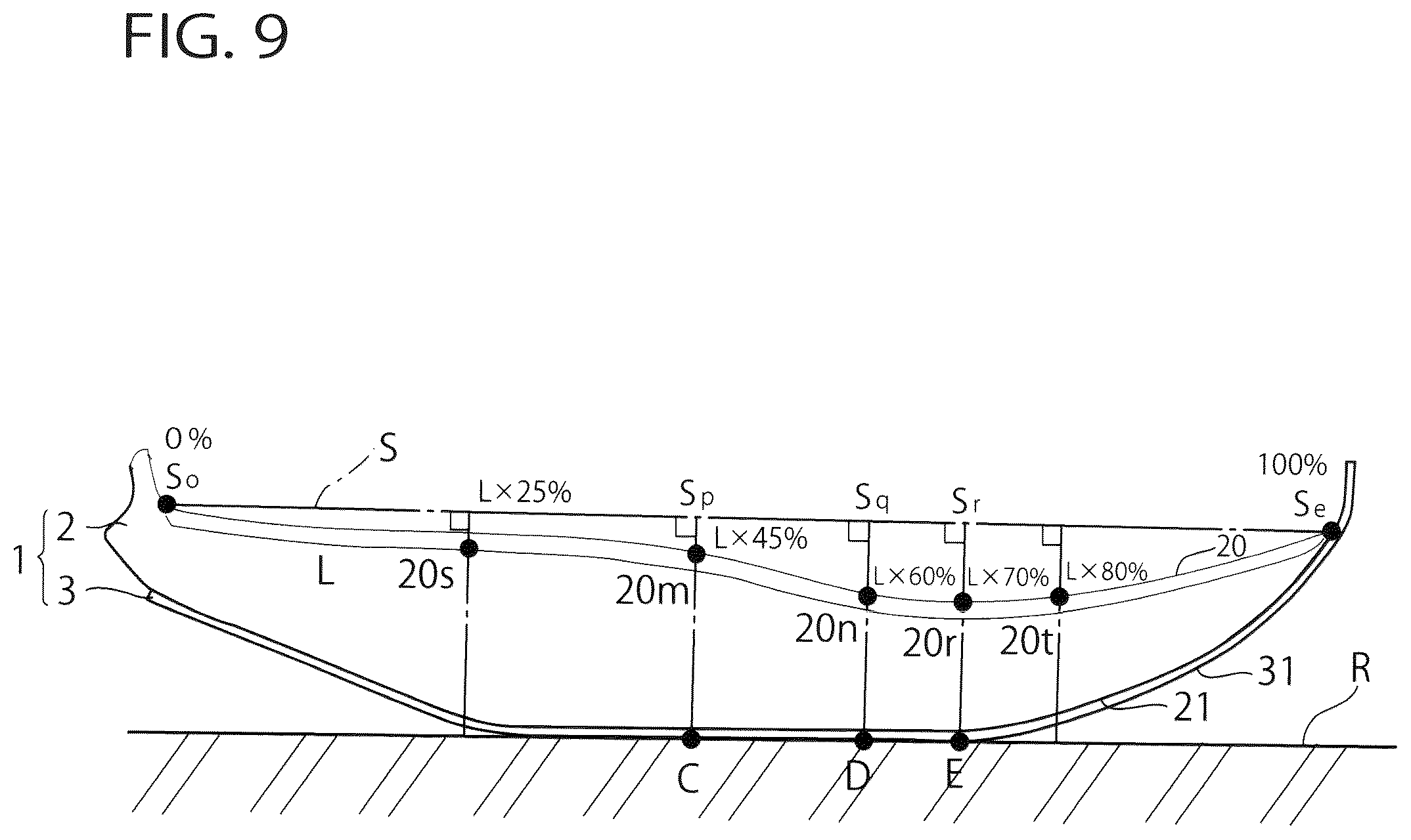 Patent US12302983 Figure 9 – Sole for a shoe