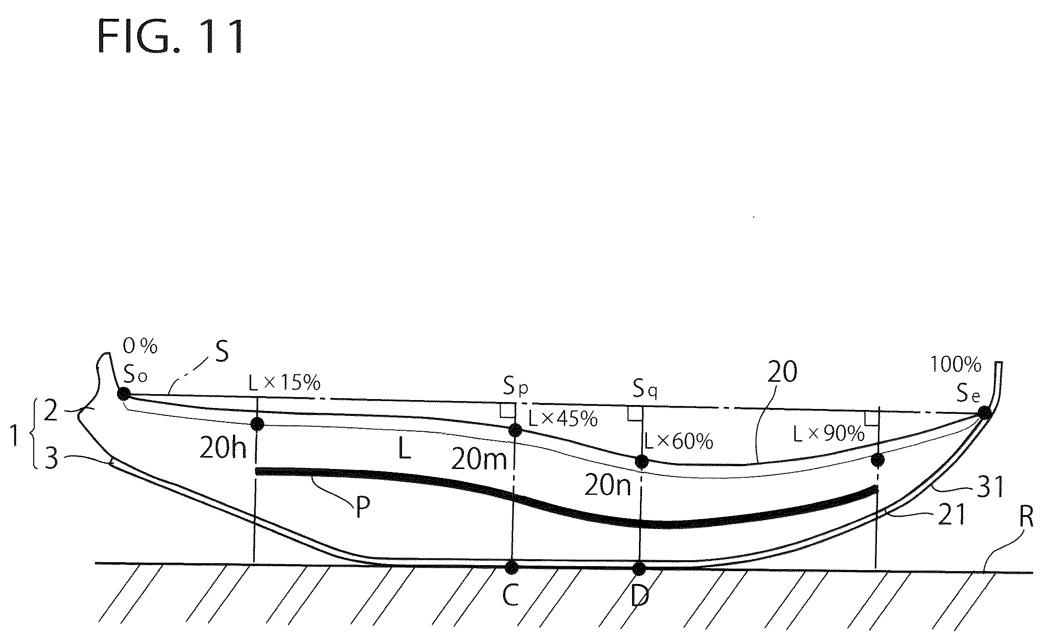Patent US12302983 Figure 11 – Sole for a shoe