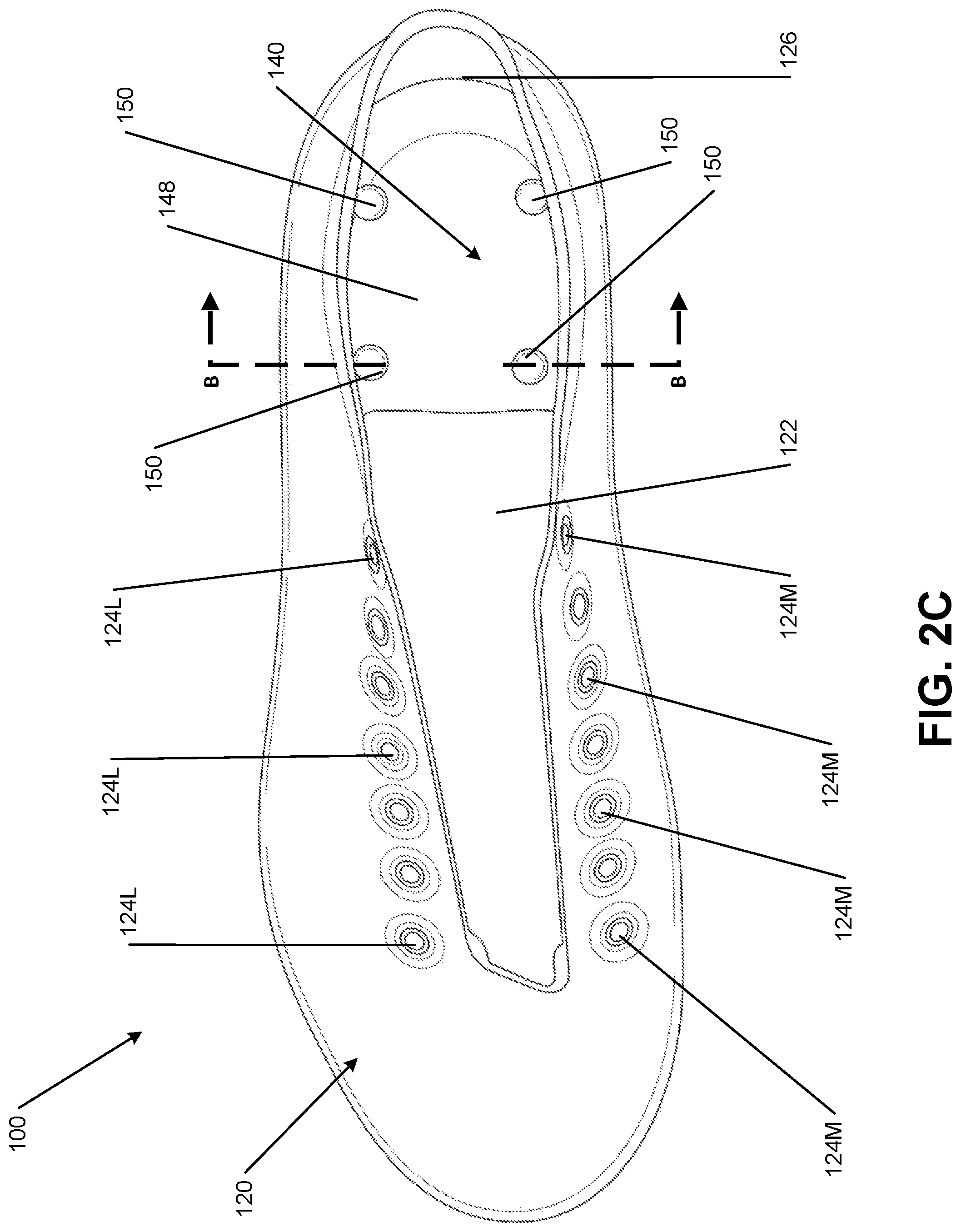 Patent US12302986 Figure 4 – Sole structures and articles of footwear having conformable heel counter structures