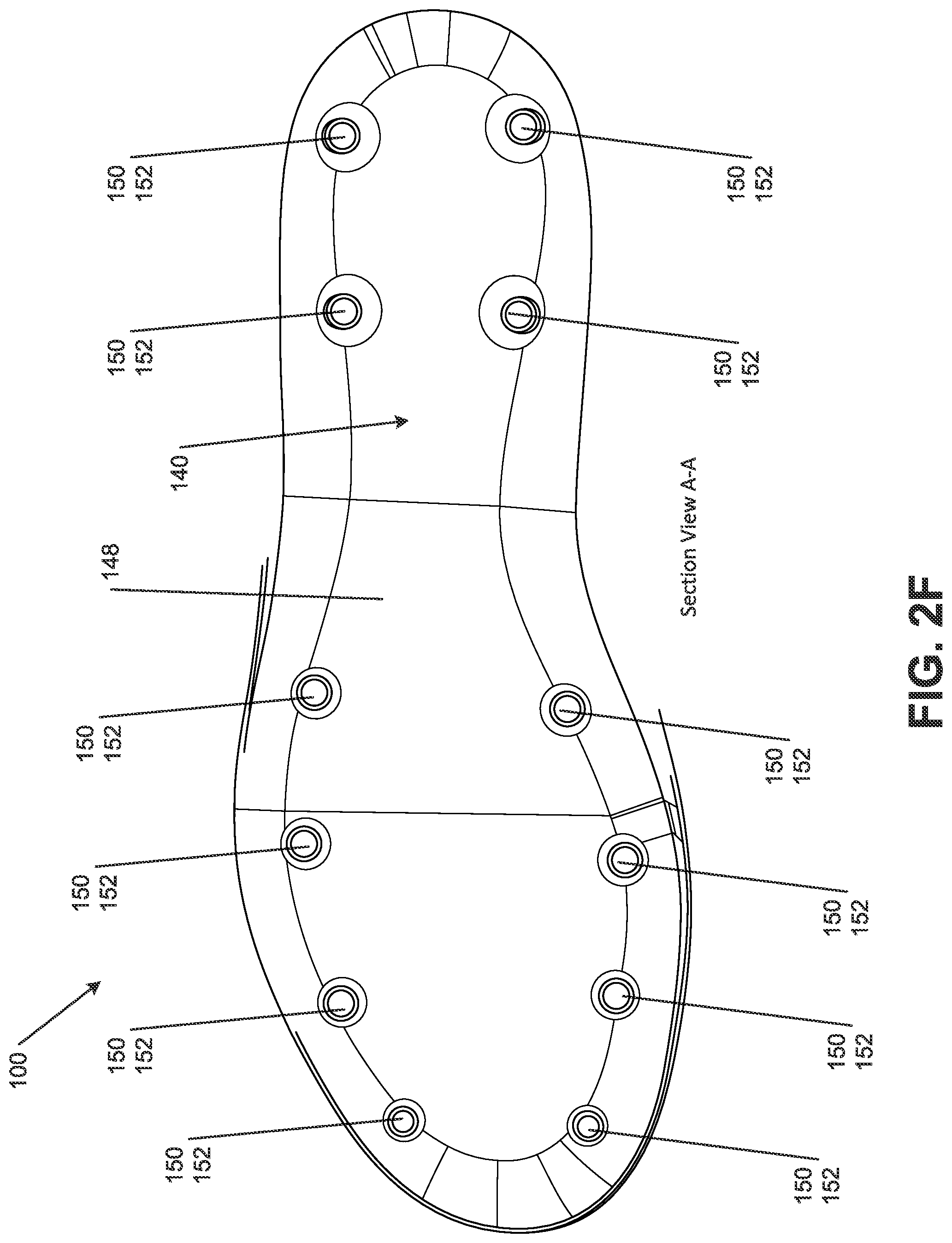 Patent US12302986 Figure 7 – Sole structures and articles of footwear having conformable heel counter structures