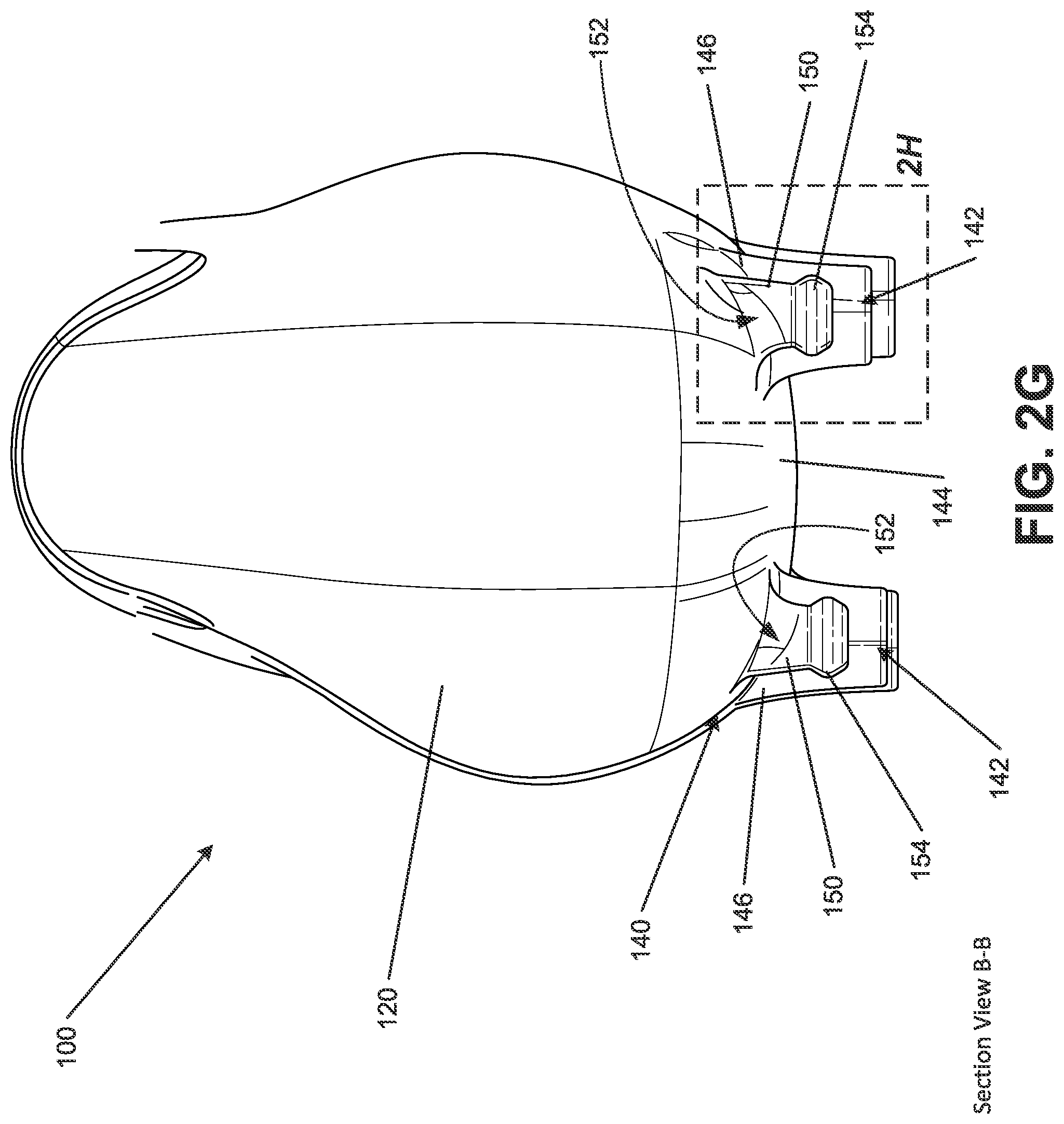 Patent US12302986 Figure 8 – Sole structures and articles of footwear having conformable heel counter structures