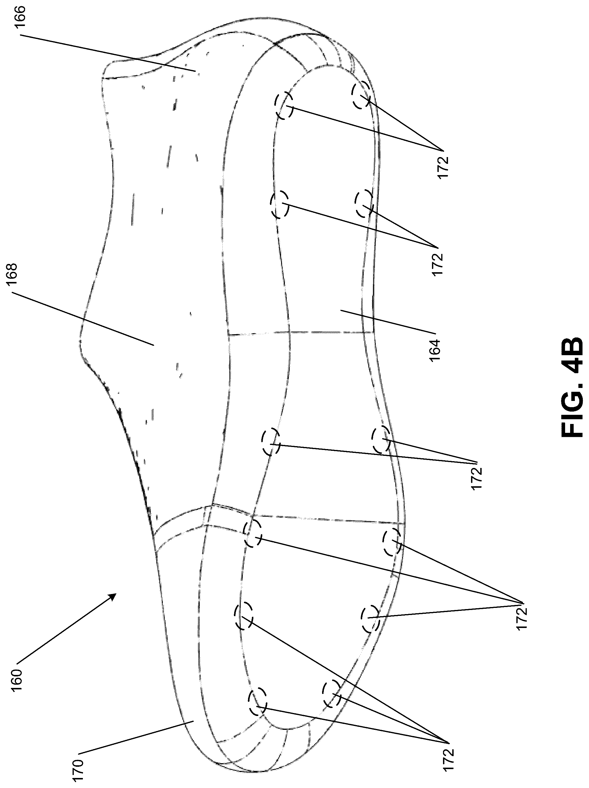 Patent US12302986 Figure 14 – Sole structures and articles of footwear having conformable heel counter structures