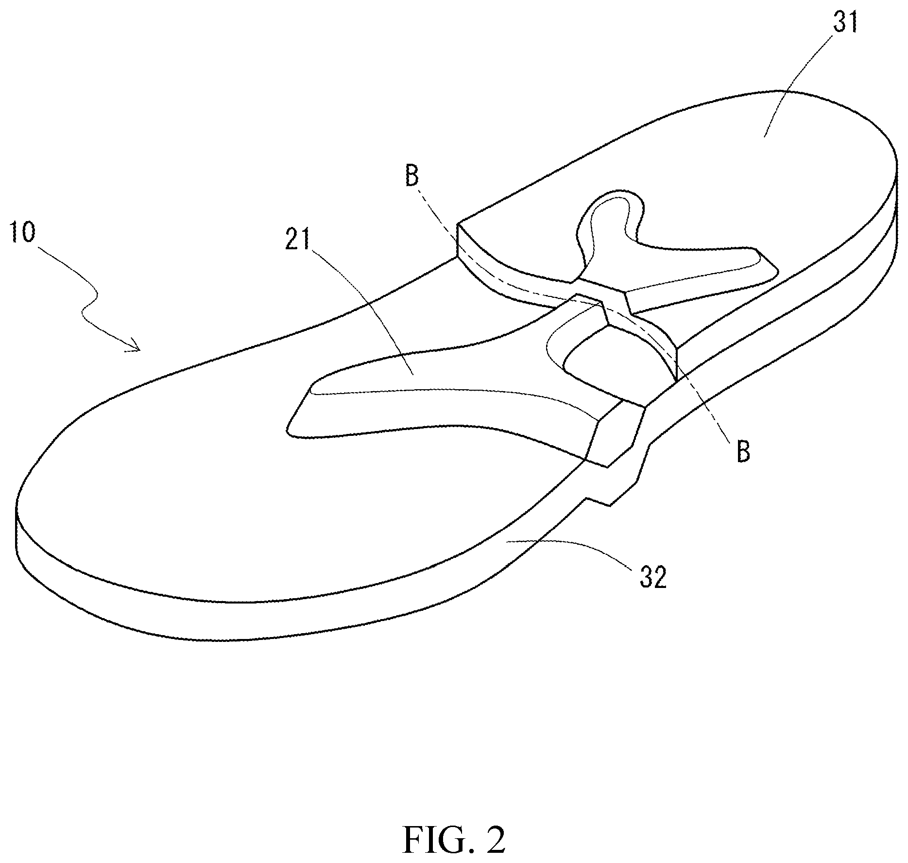 Patent US12302987 Figure 2 – Shoe insole