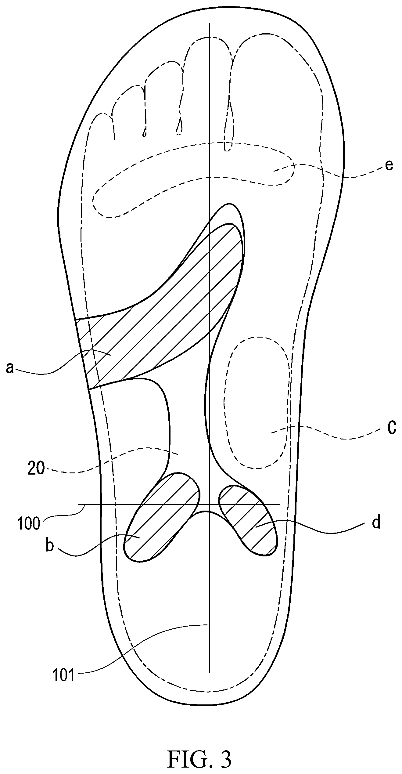 Patent US12302987 Figure 3 – Shoe insole