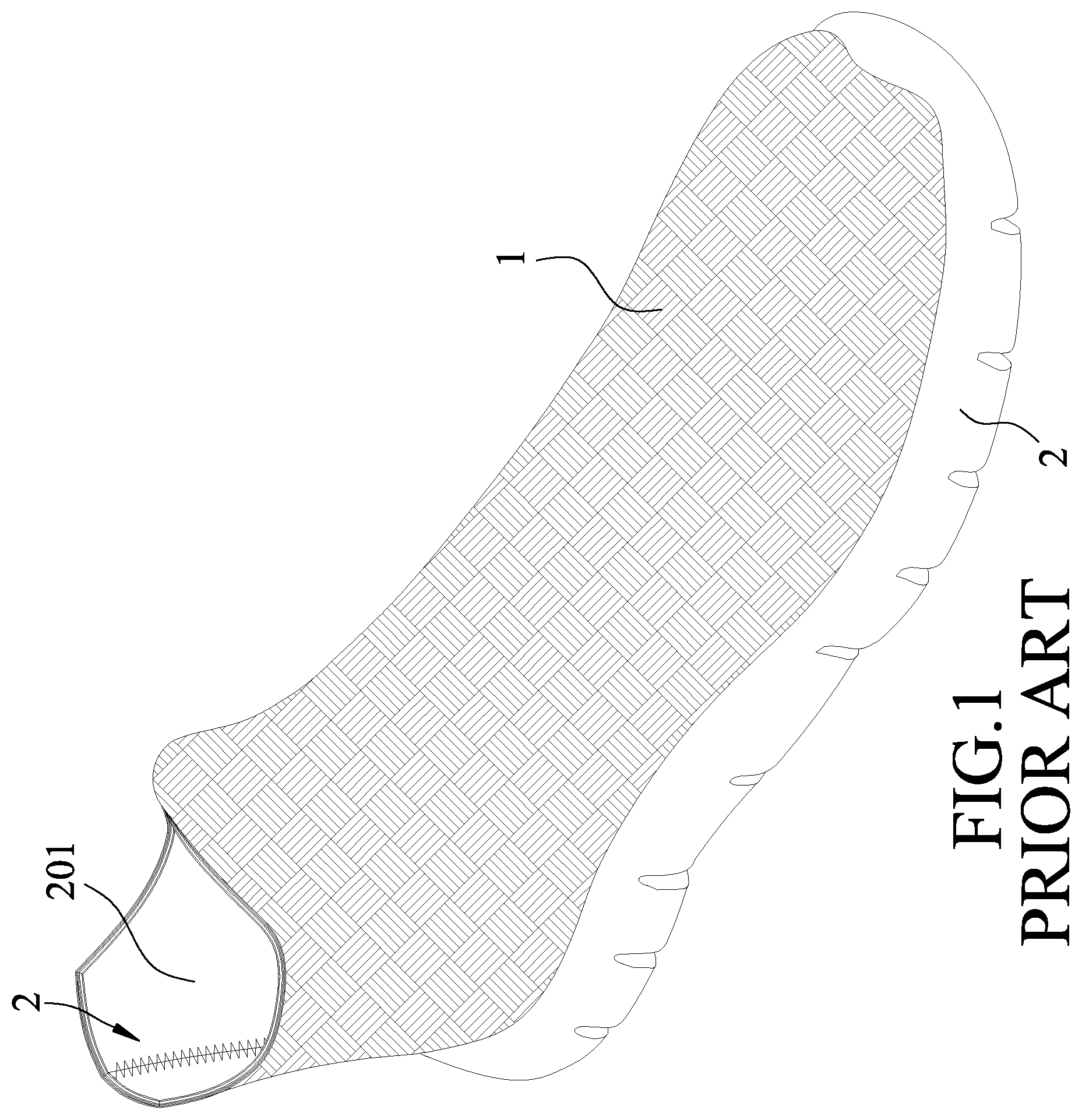 Patent US12302989 — Moisture-permeable waterproof shoe — Figure 1