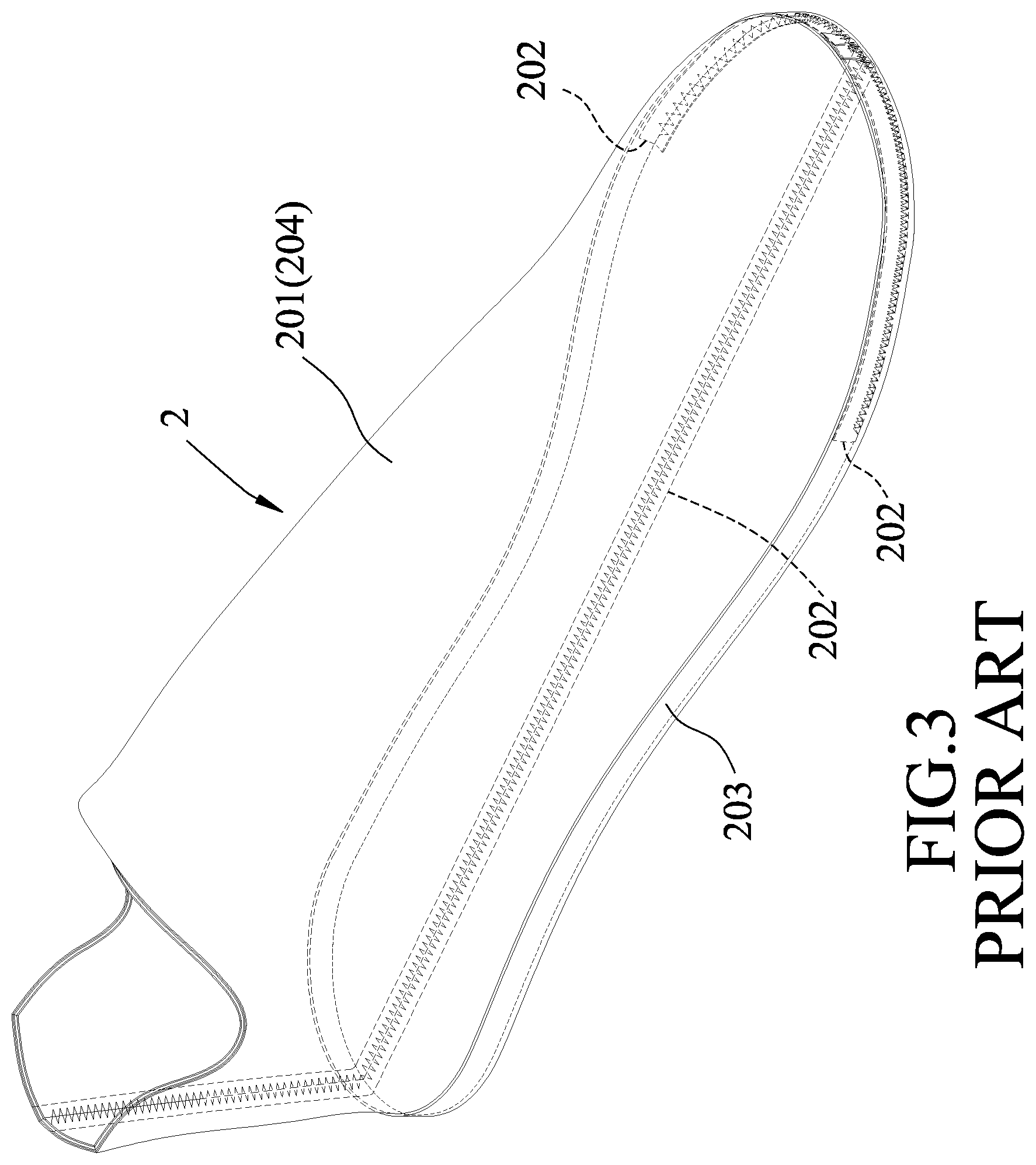 Patent US12302989 Figure 3 – Moisture-permeable waterproof shoe