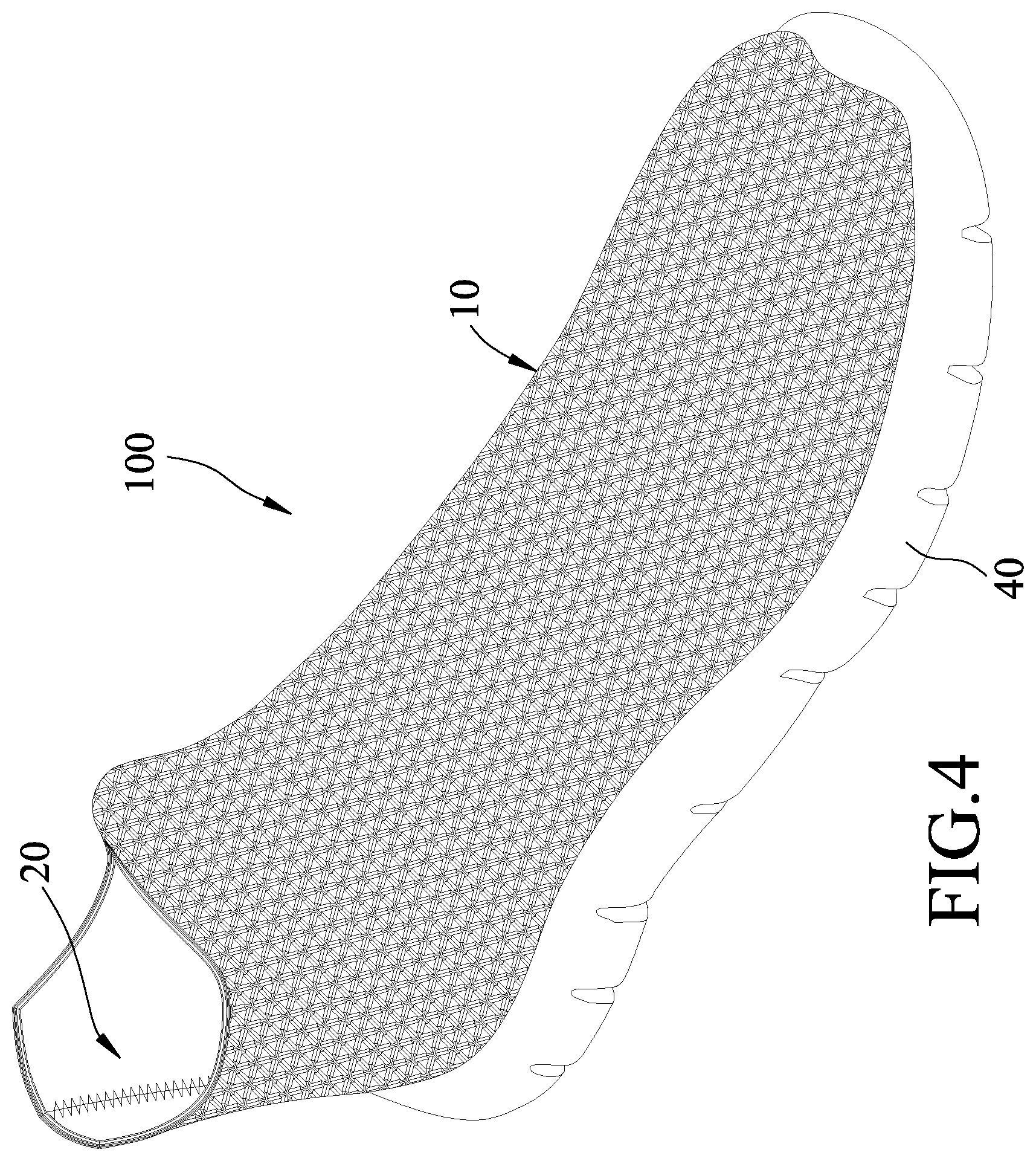 Patent US12302989 Figure 4 – Moisture-permeable waterproof shoe