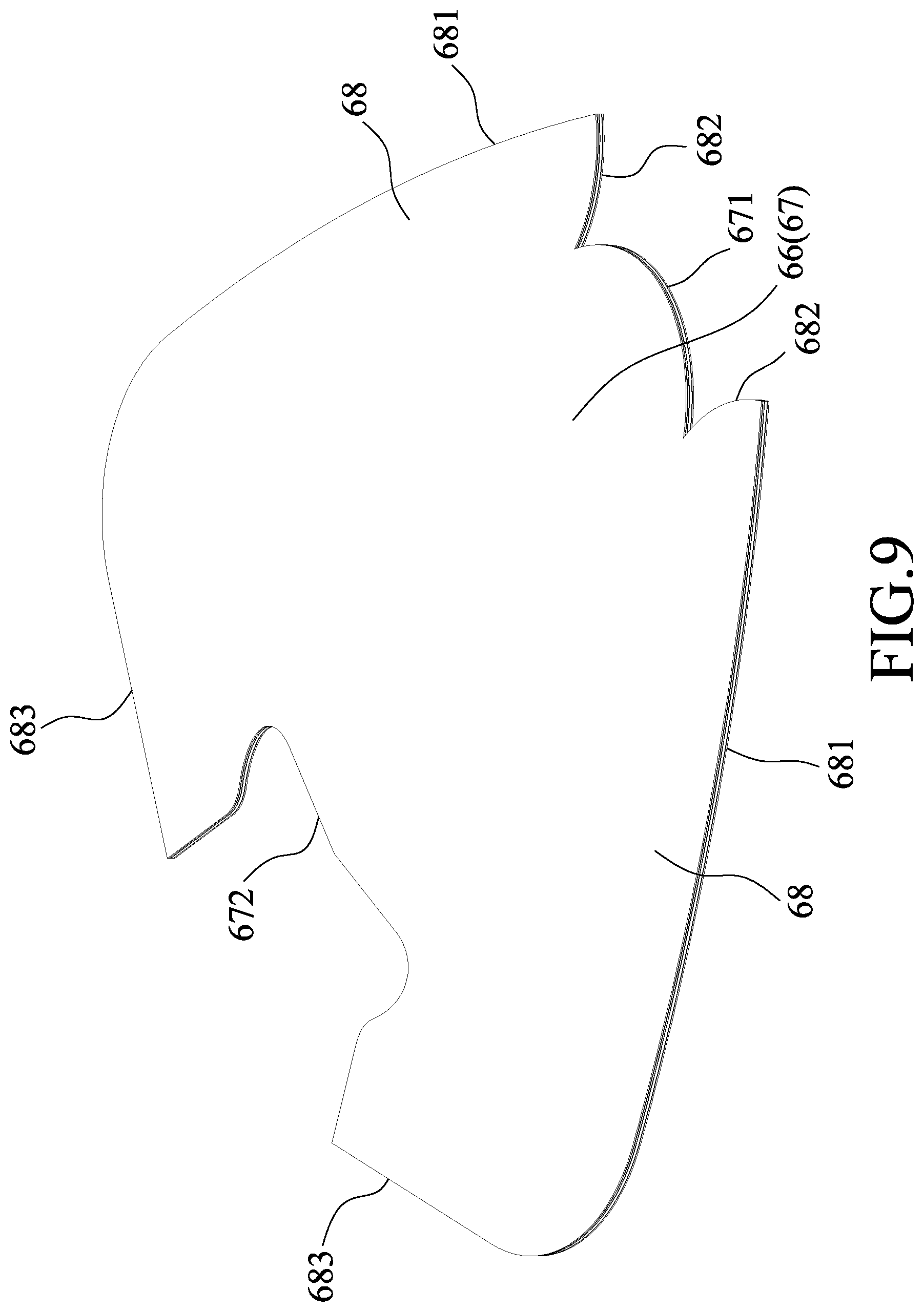 Patent US12302989 Figure 9 – Moisture-permeable waterproof shoe