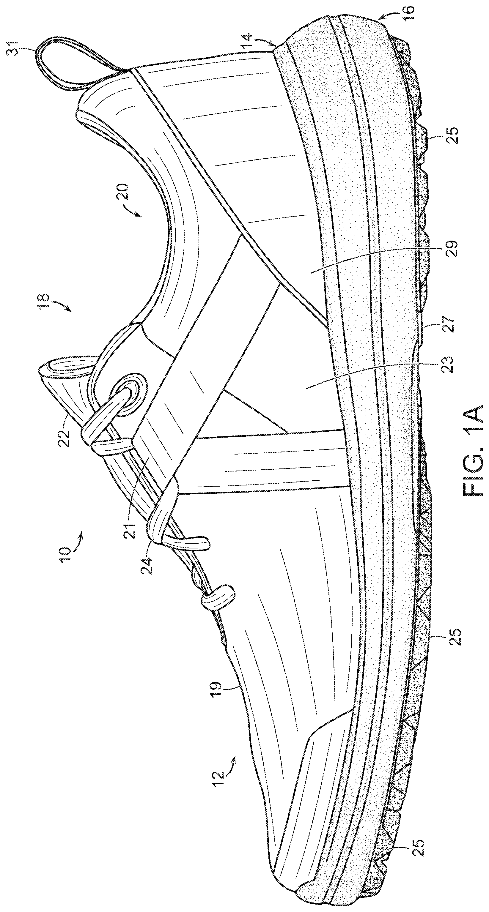 Patent US12302990 Figure 2 – Golf shoe having outsole with multi-surface traction zones
