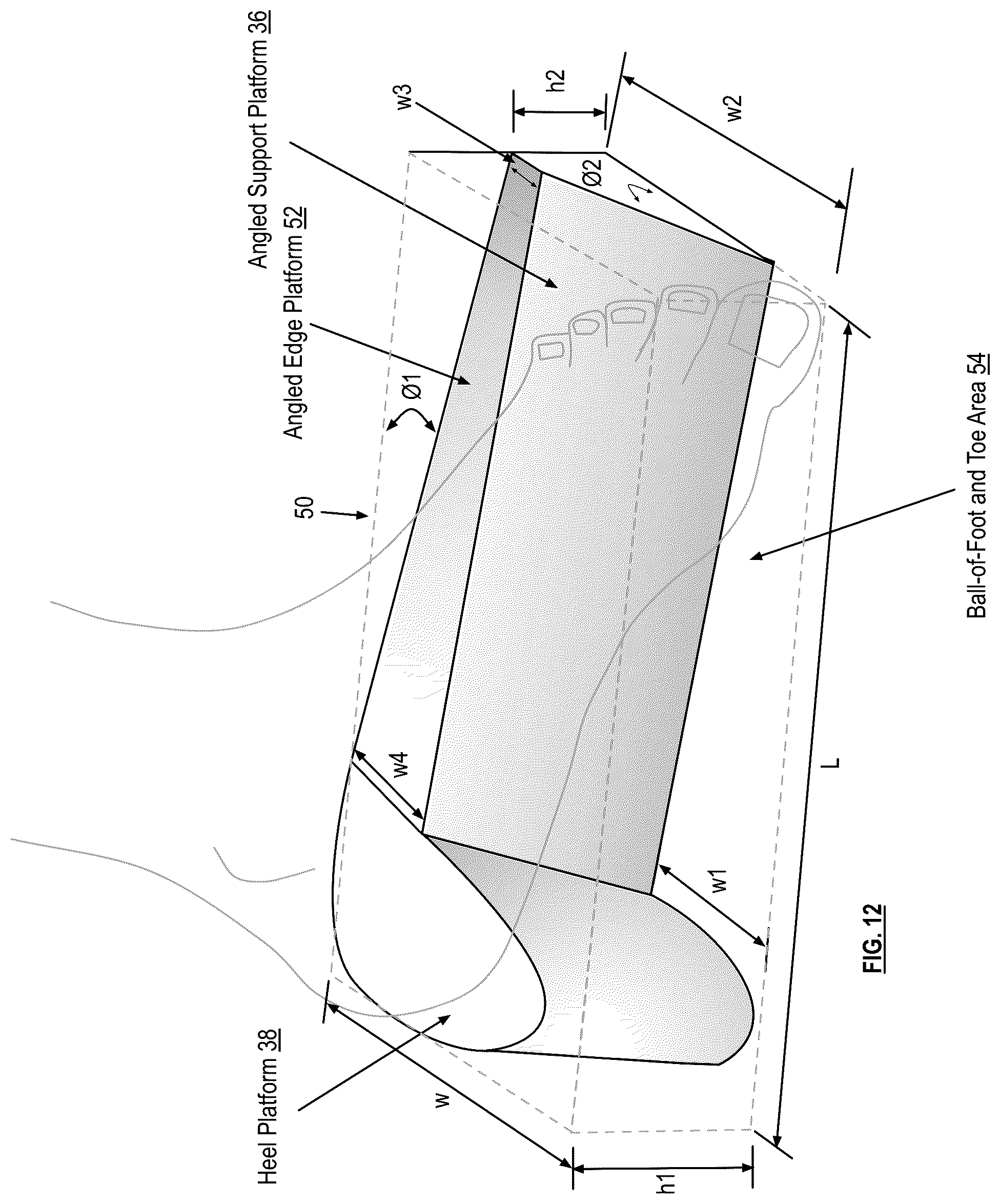 Patent US12302991 Figure 6 – Athletic positioning apparatus and applications thereof