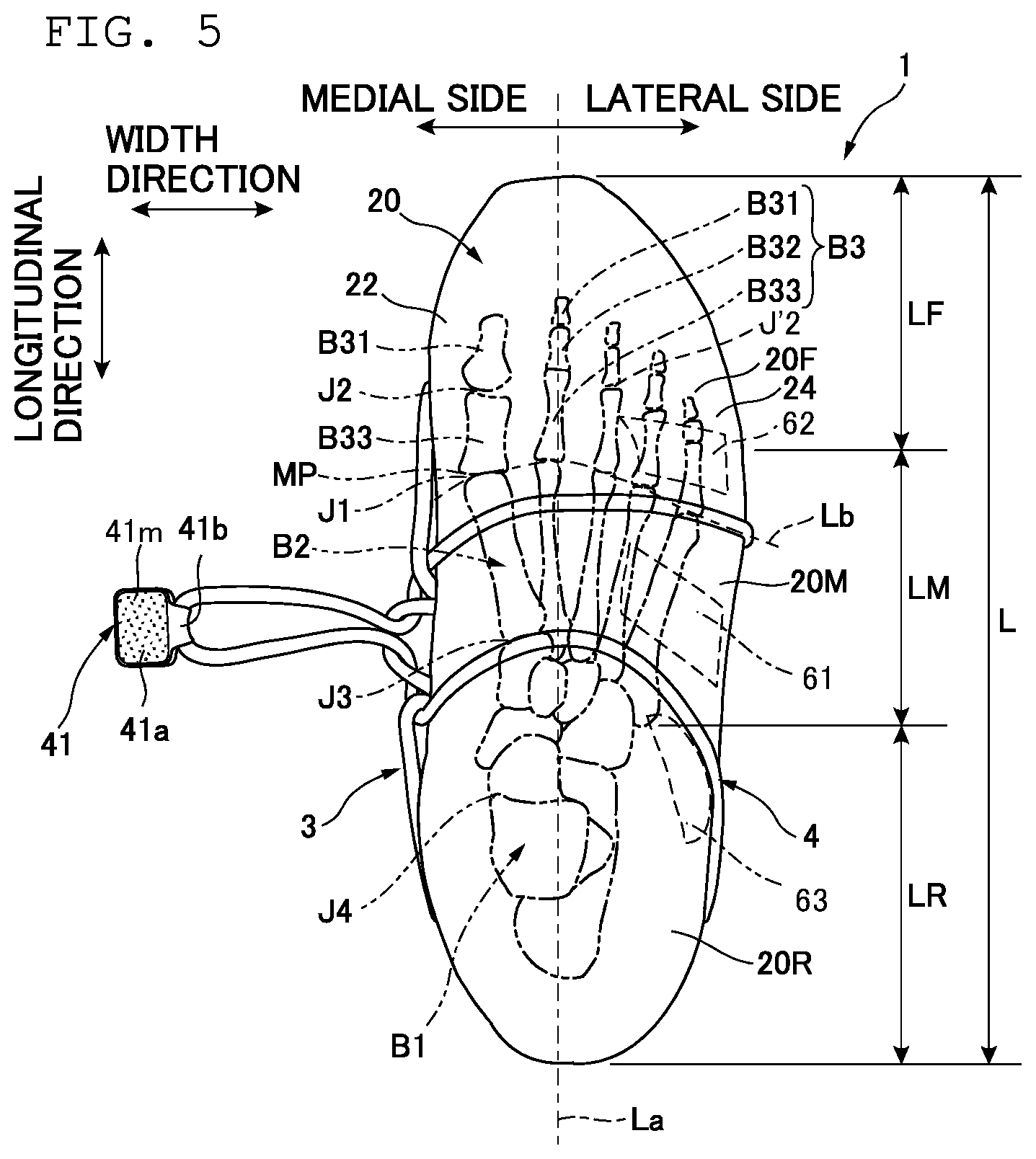 Patent US12302993 Figure 4 – Footwear