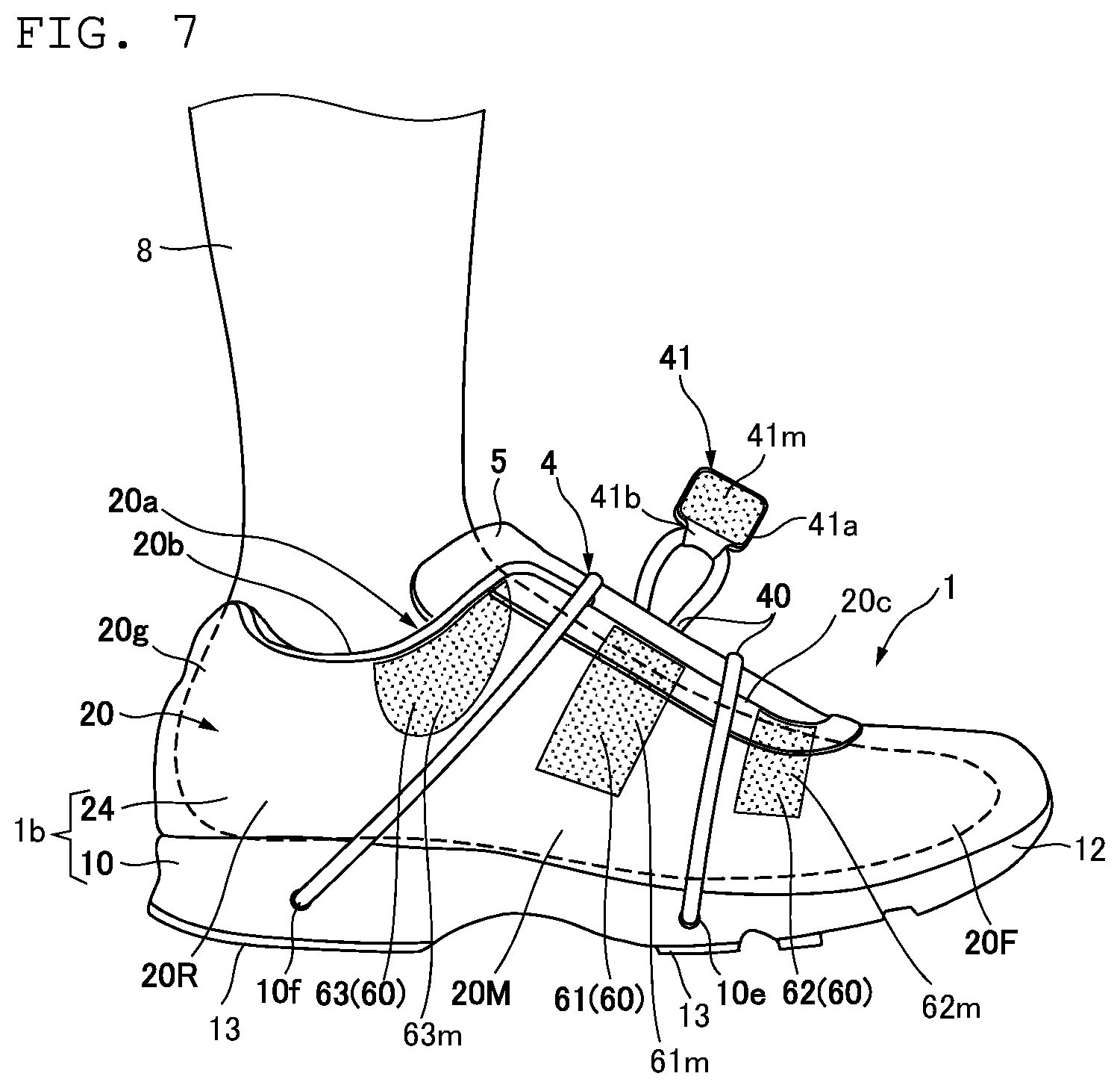 Patent US12302993 Figure 6 – Footwear