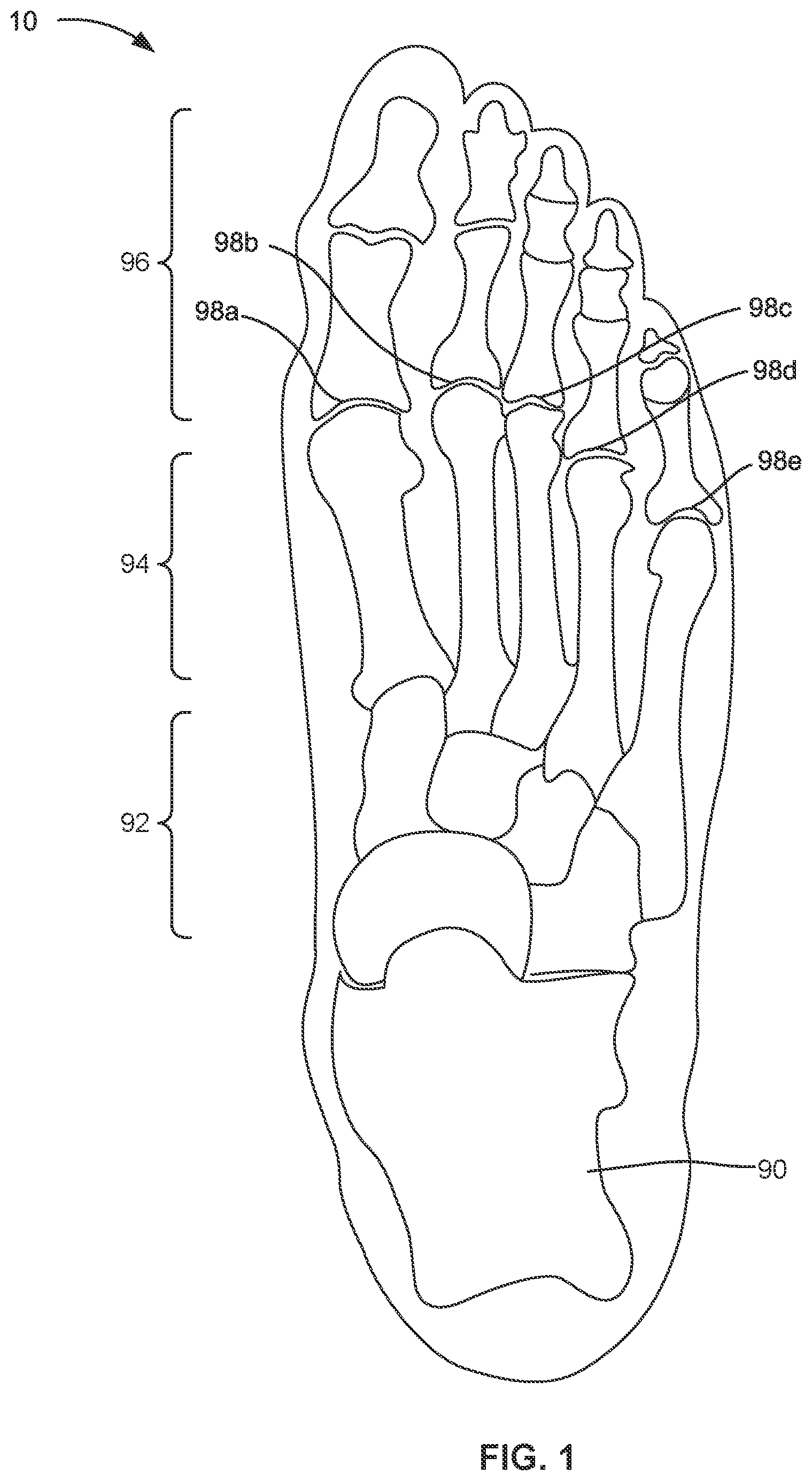 Patent US12302994 — Outsole pattern for an article of footwear — Figure 1