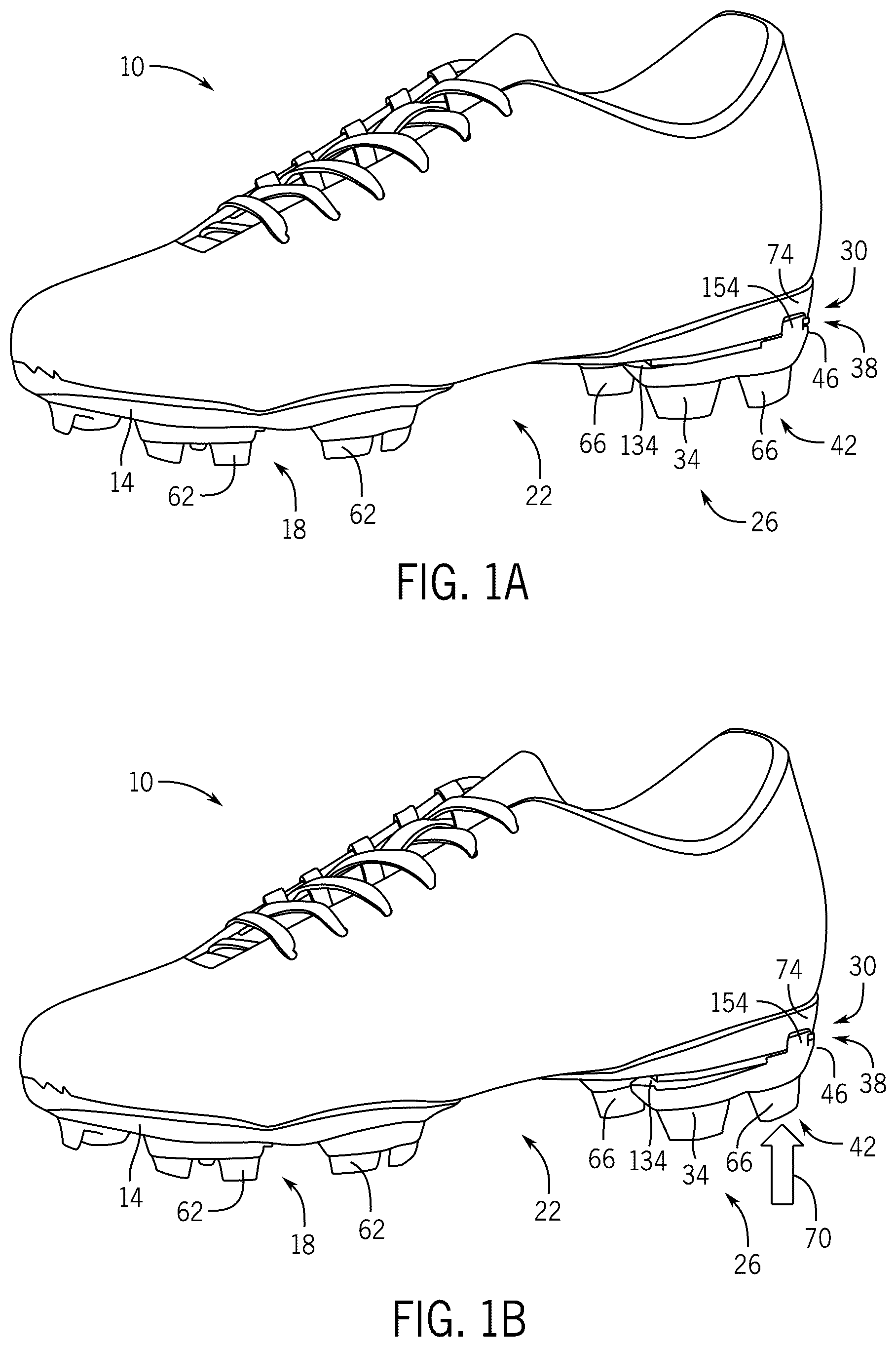 Patent US12302995 — Shoe with breakaway portion to mitigate risk of injury — Figure 1