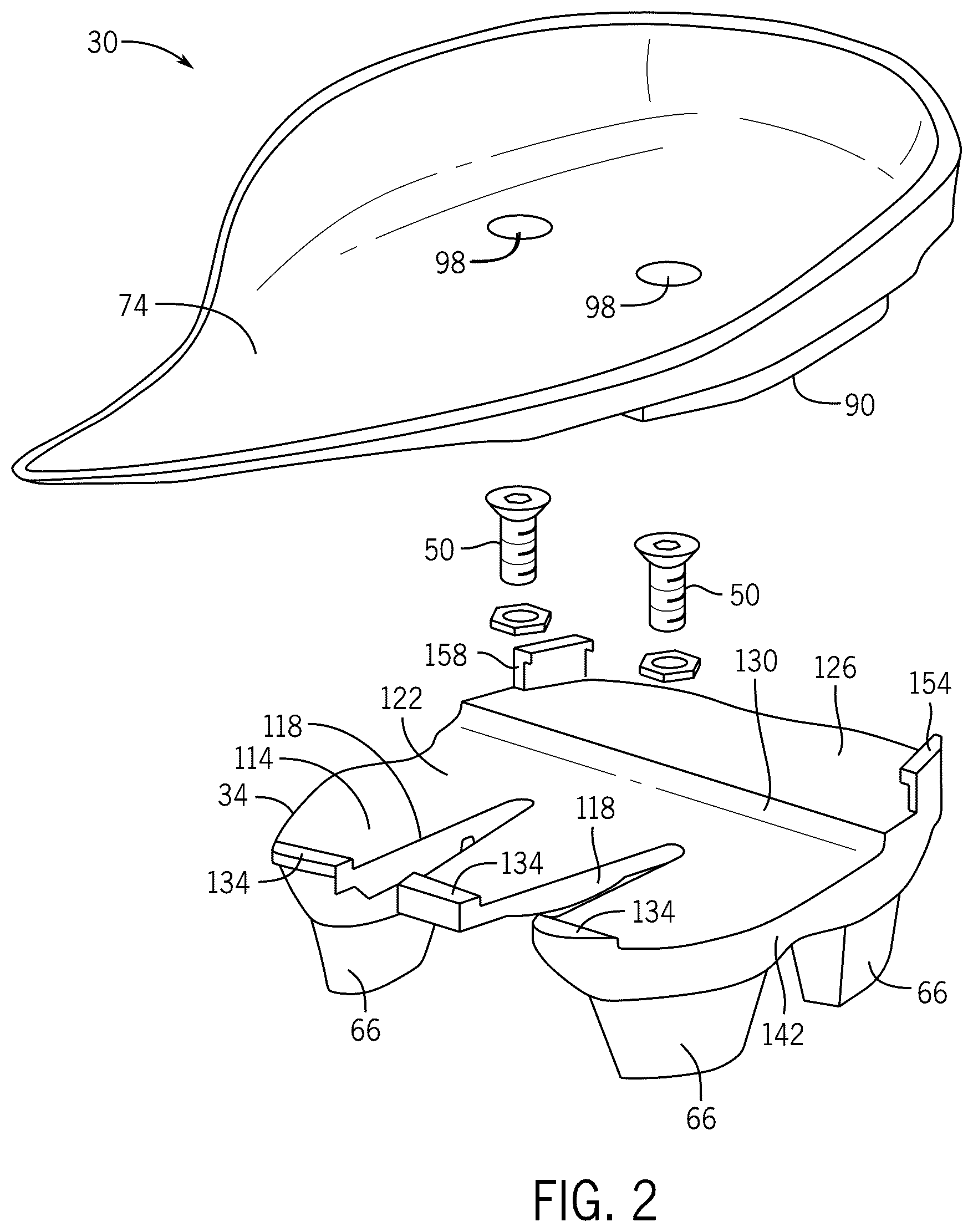 Patent US12302995 Figure 3 – Shoe with breakaway portion to mitigate risk of injury