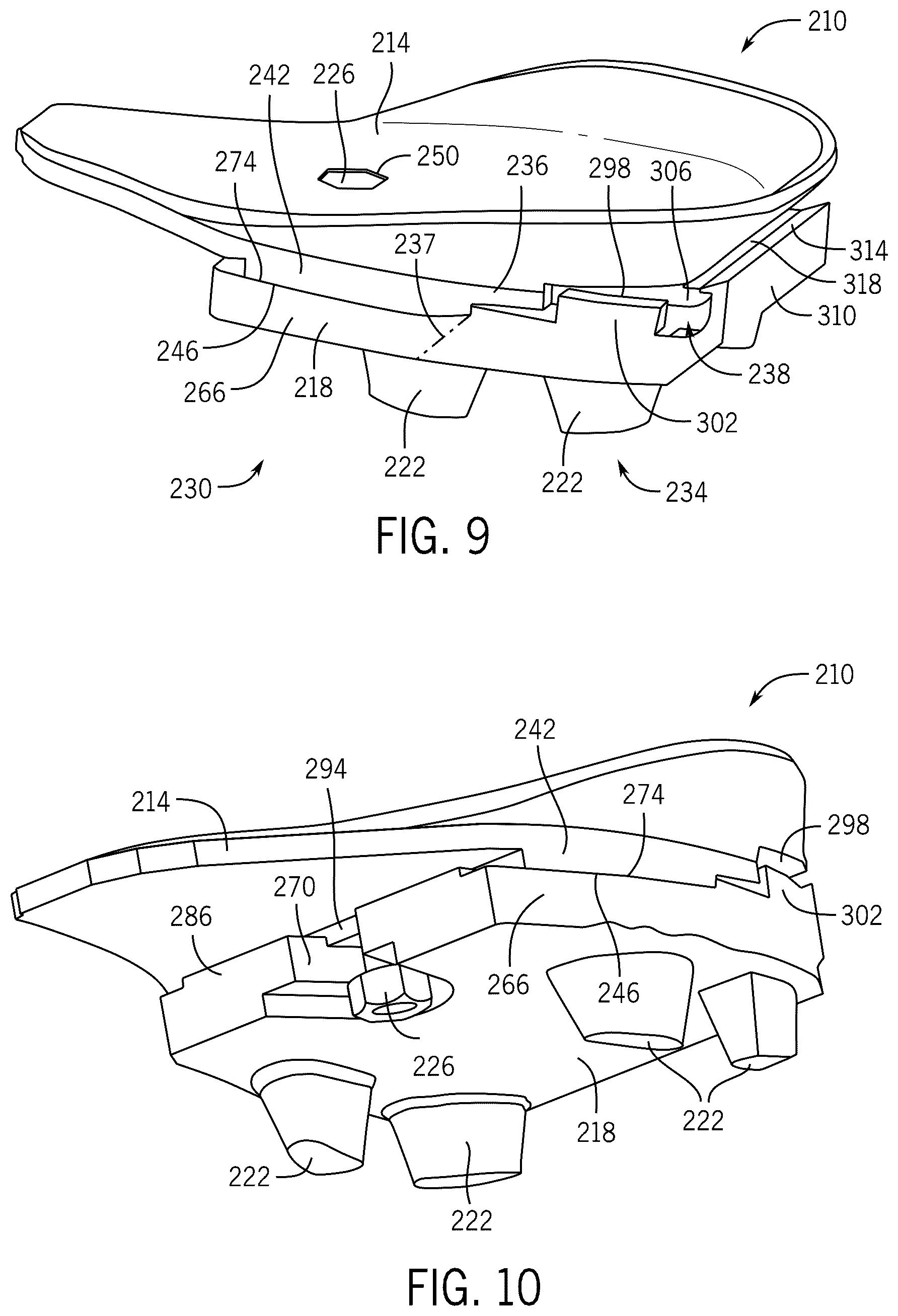 Patent US12302995 Figure 8 – Shoe with breakaway portion to mitigate risk of injury