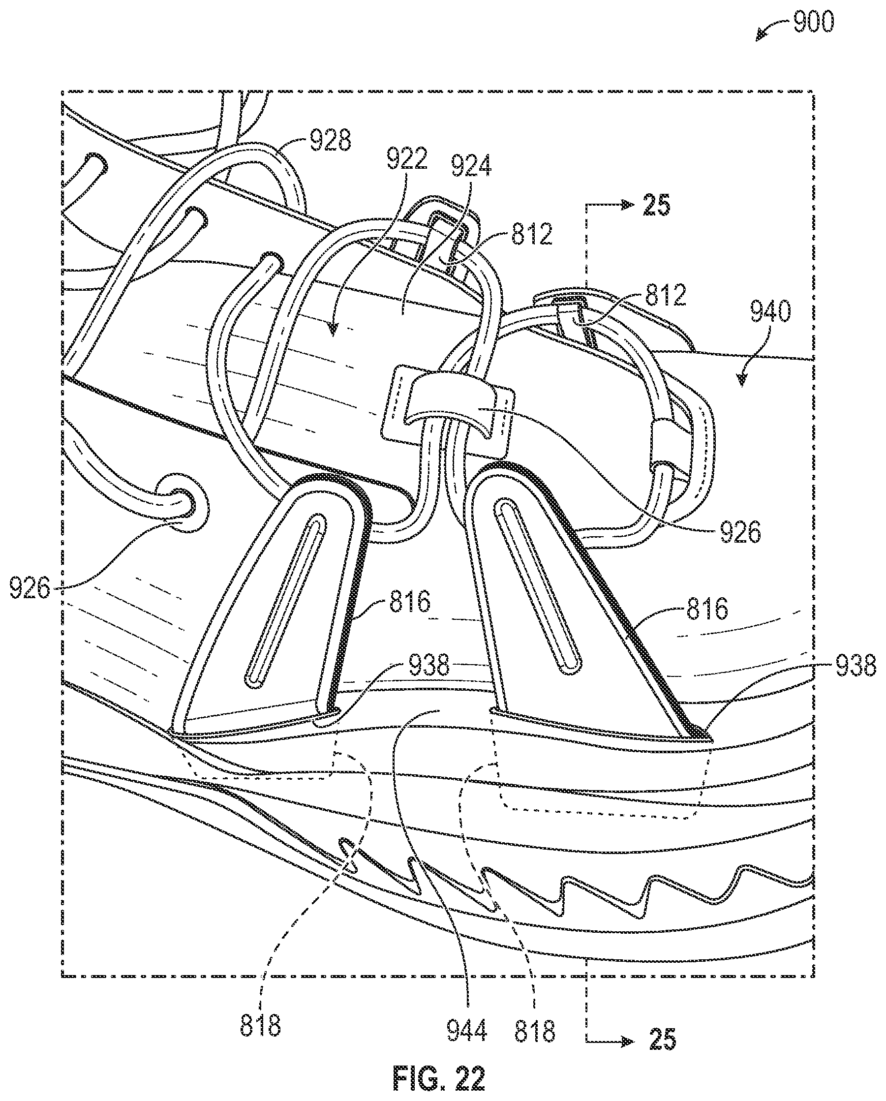 Patent US12302996 Figure 6 – Lace guide for articles of footwear