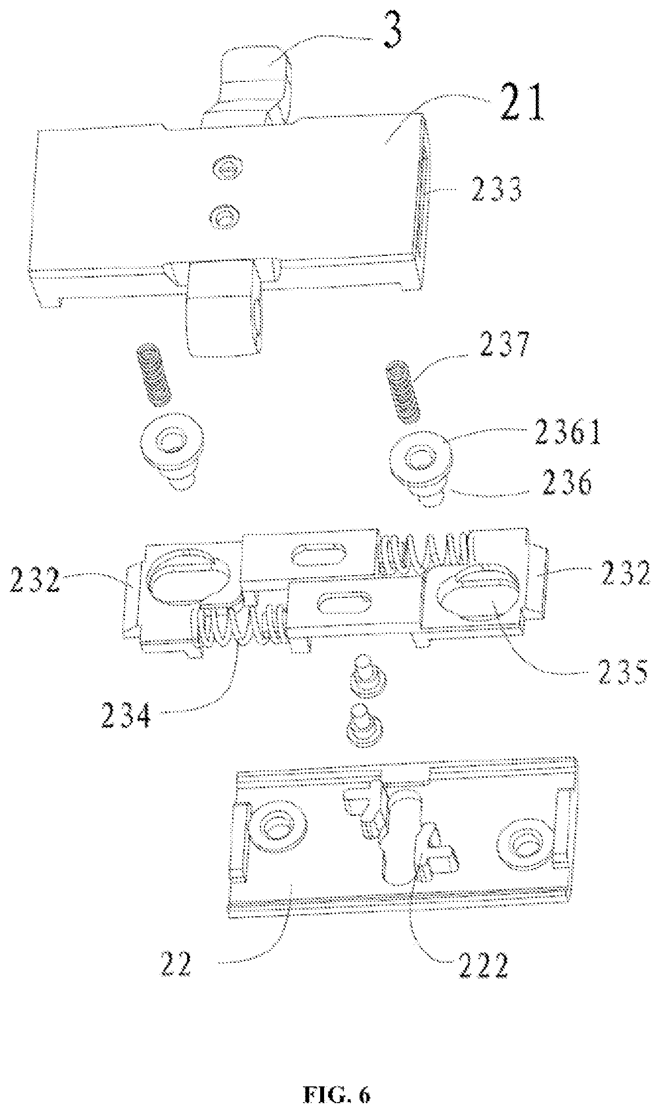 Patent US12303001 Figure 6 – Watch strap buckle with hidden locking device