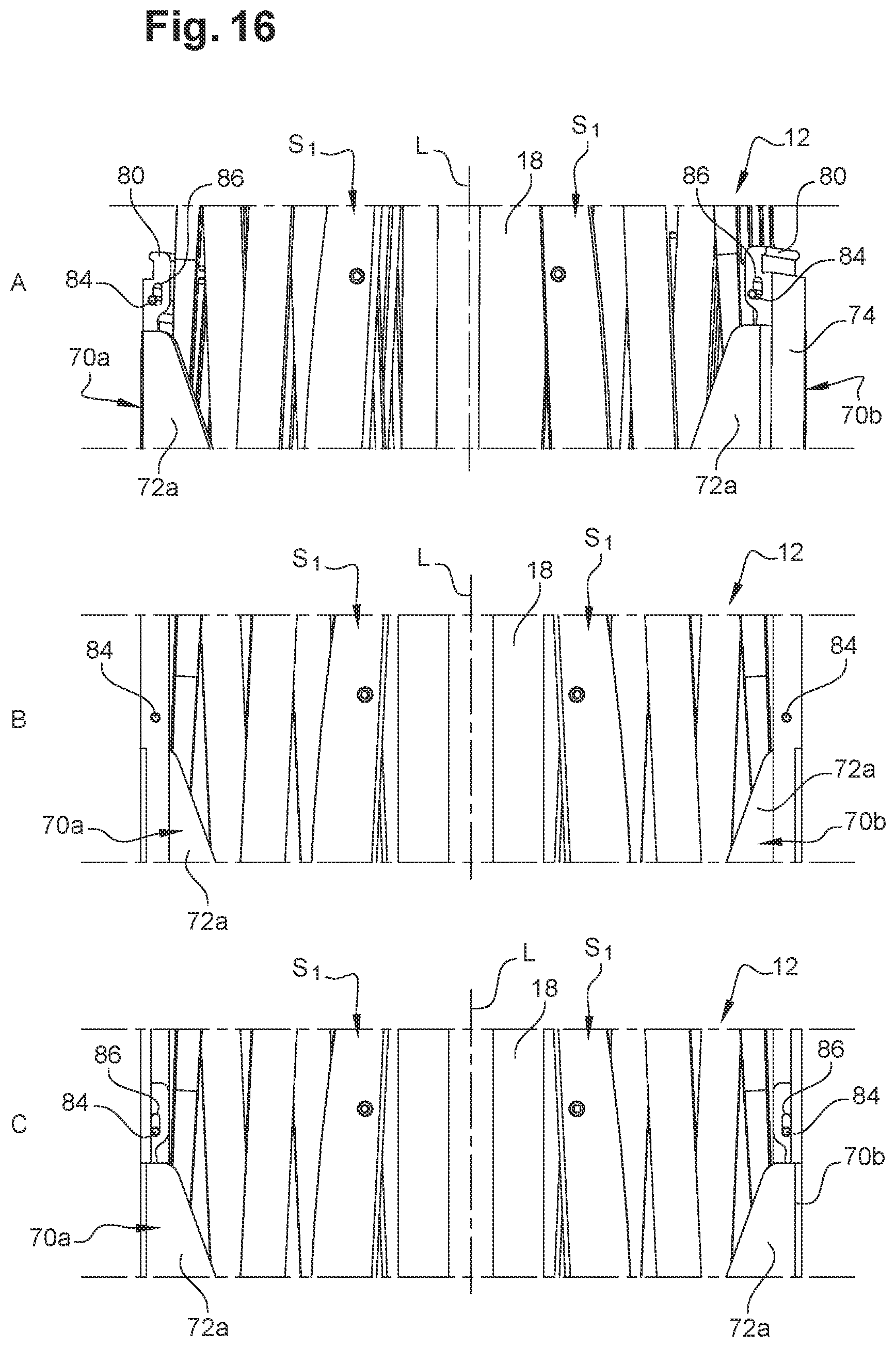 Patent US12303003 Figure 9 – Frame for bad weather and/or sun protection device