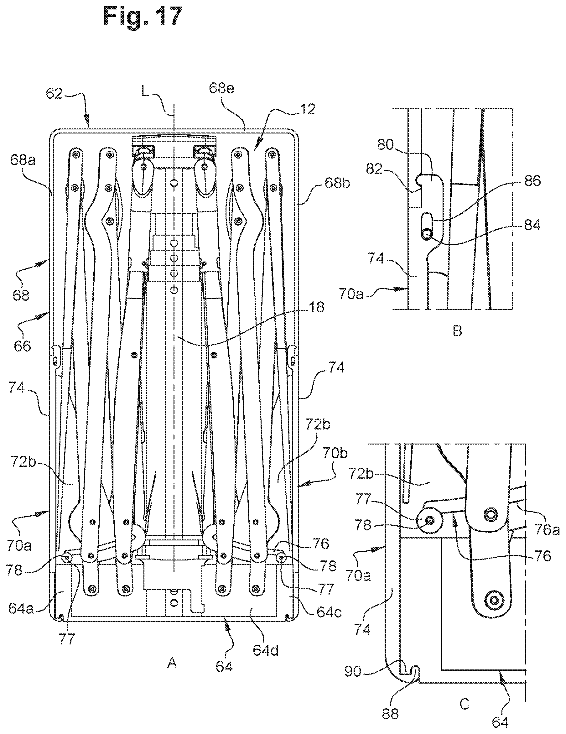 Patent US12303003 Figure 10 – Frame for bad weather and/or sun protection device
