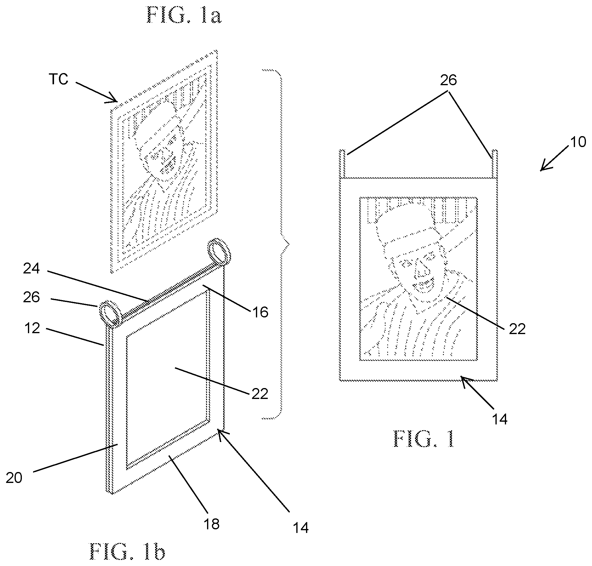 Patent US12303004 Figure 1 – Card clasp for wearing collectible cards
