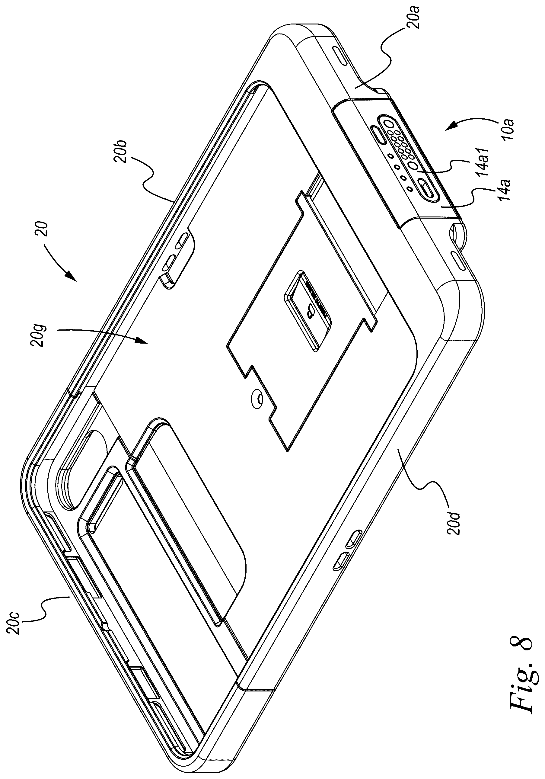 Patent US12303006 Figure 8 – Enhanced portable electronic device case accessory engagement system