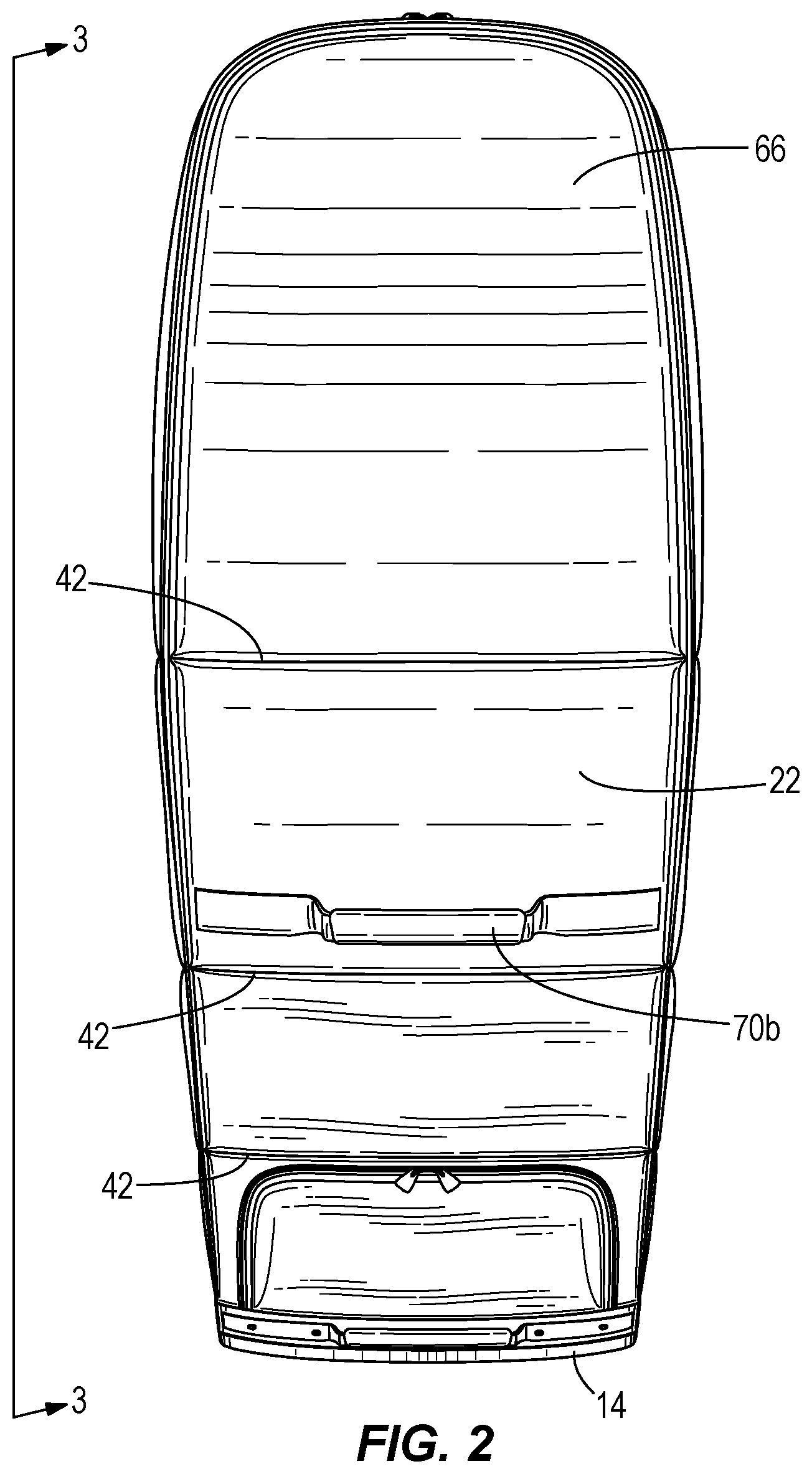 Patent US12303007 Figure 2 – Rolling collapsible travel luggage
