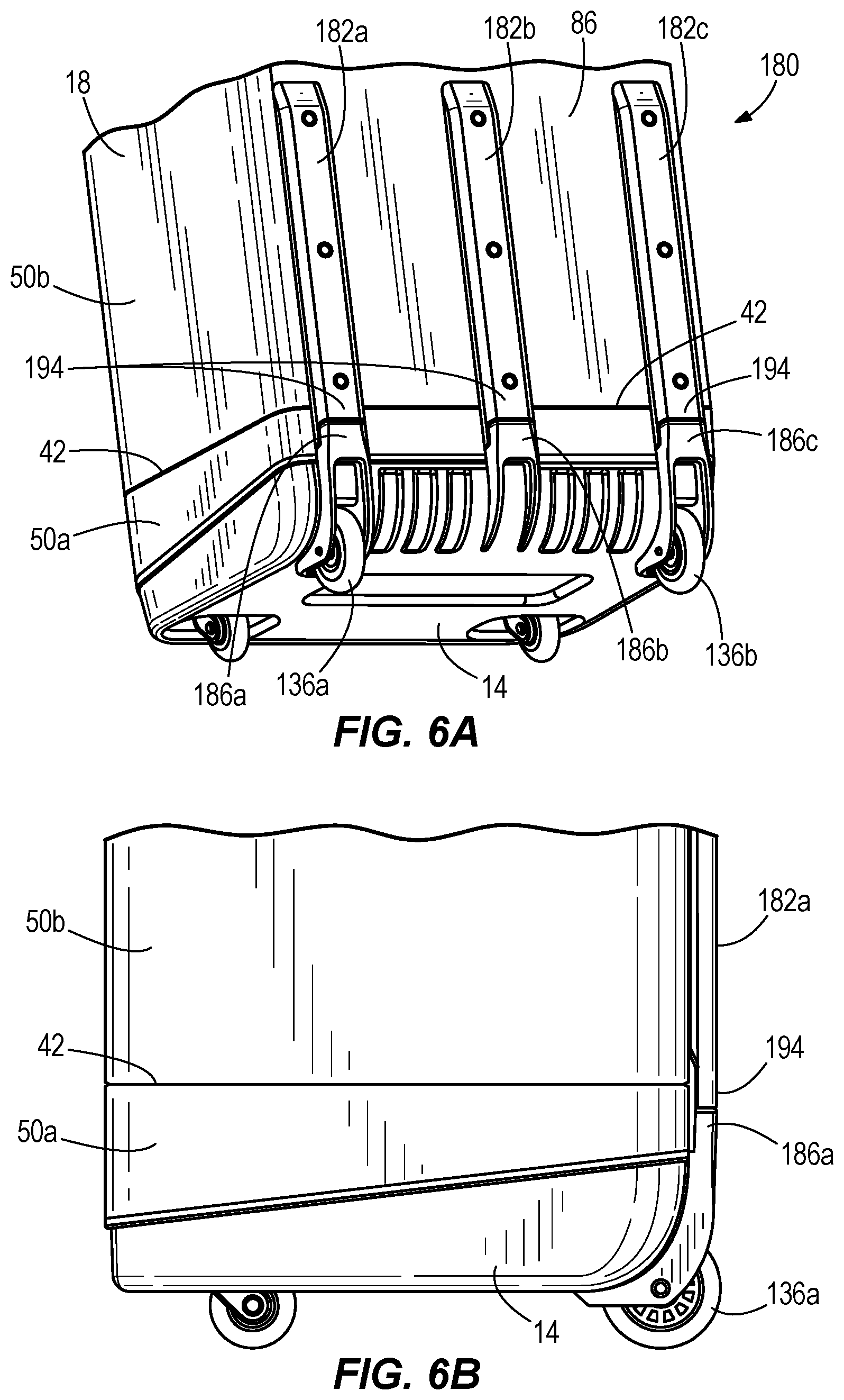 Patent US12303007 Figure 8 – Rolling collapsible travel luggage